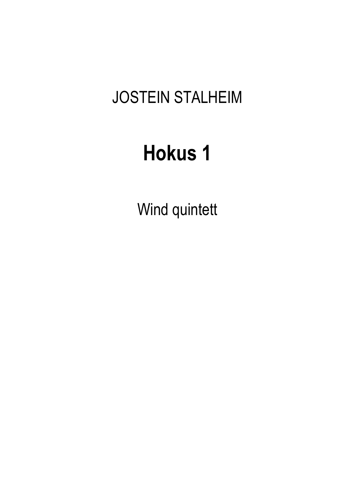 Hokus 1 - Hoc est corpus ... filioque