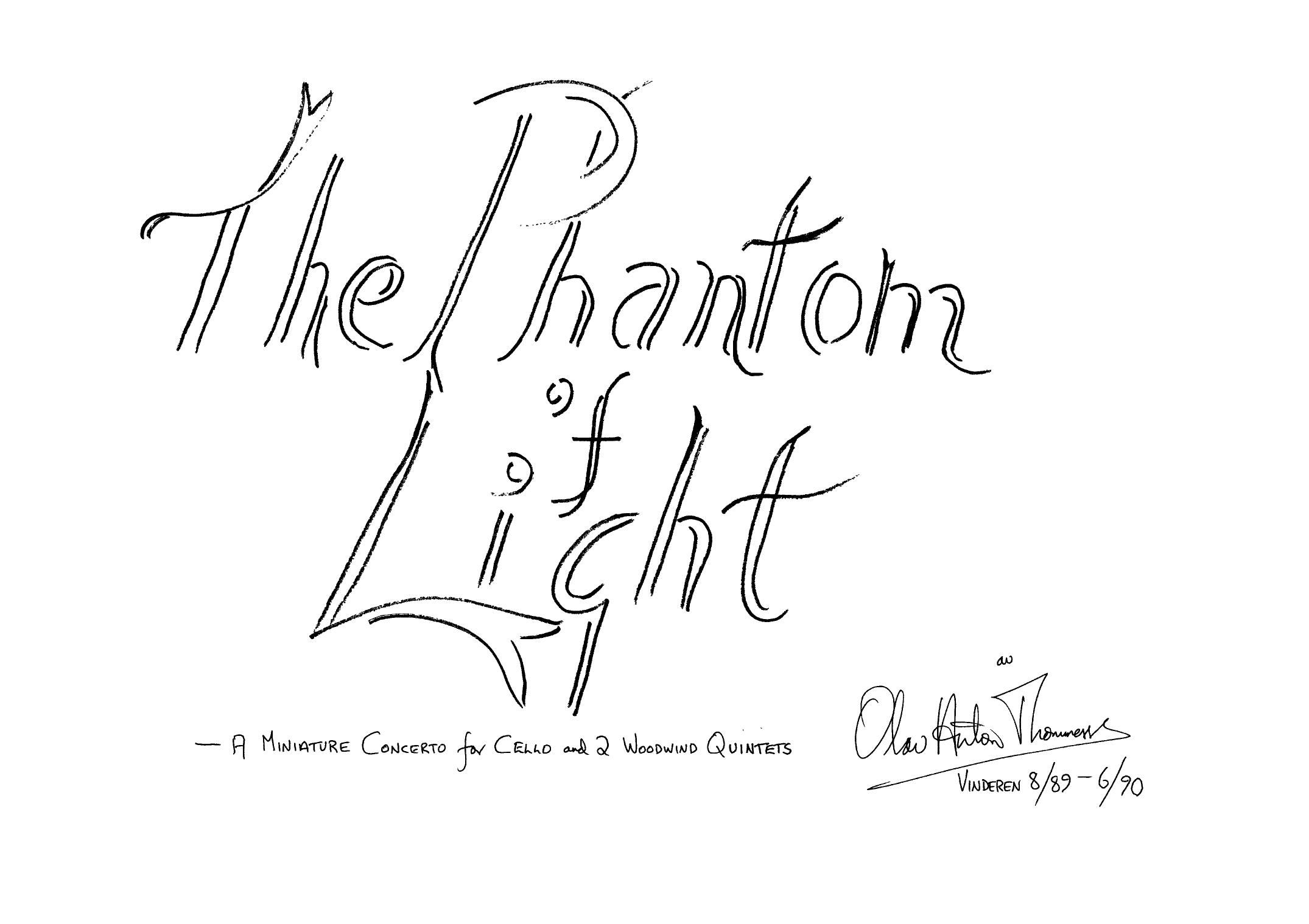 The Phantom of Light - A Miniature Concerto for Cello and 2 Woodwind Quintets
