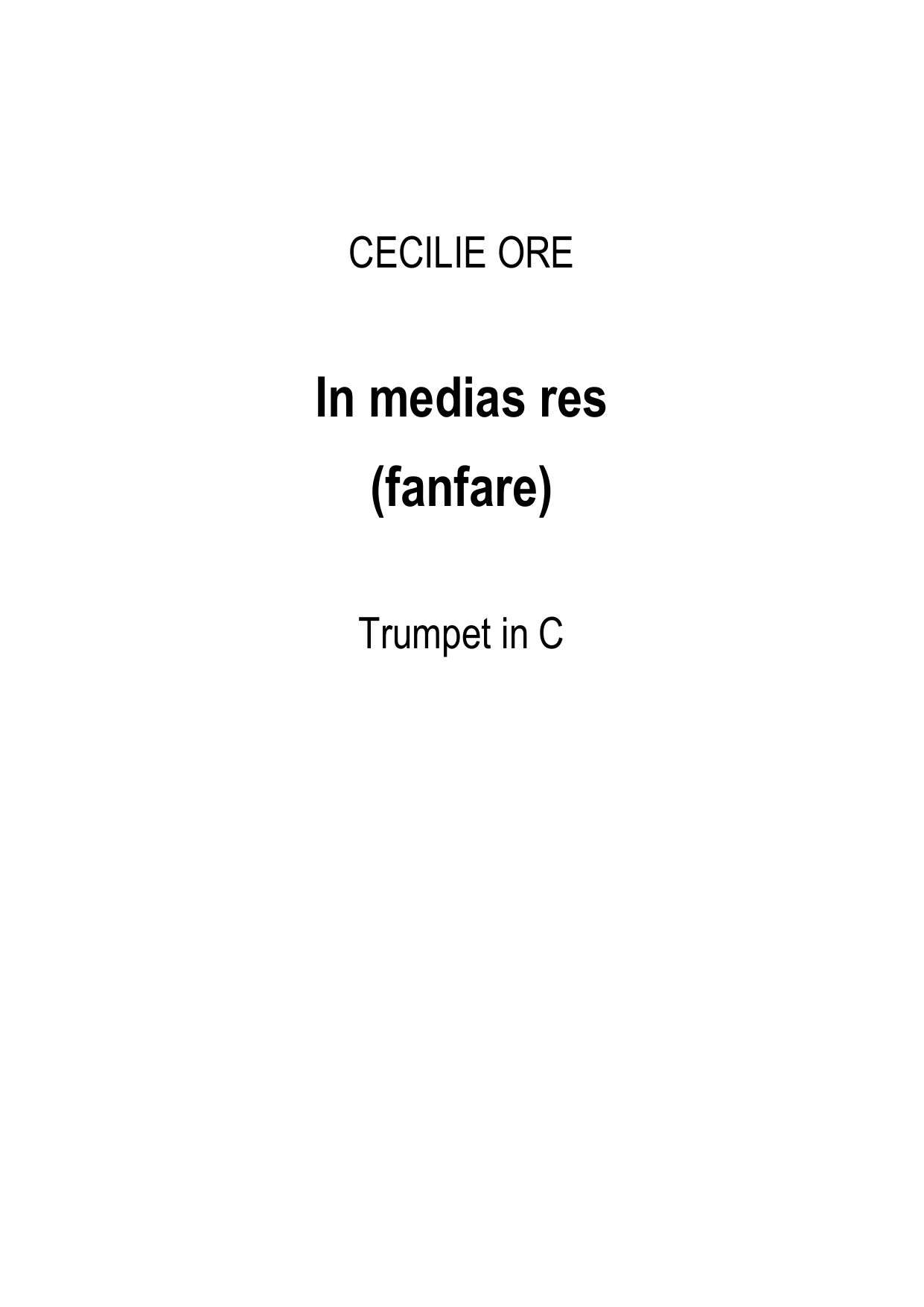 In medias res - Fanfare