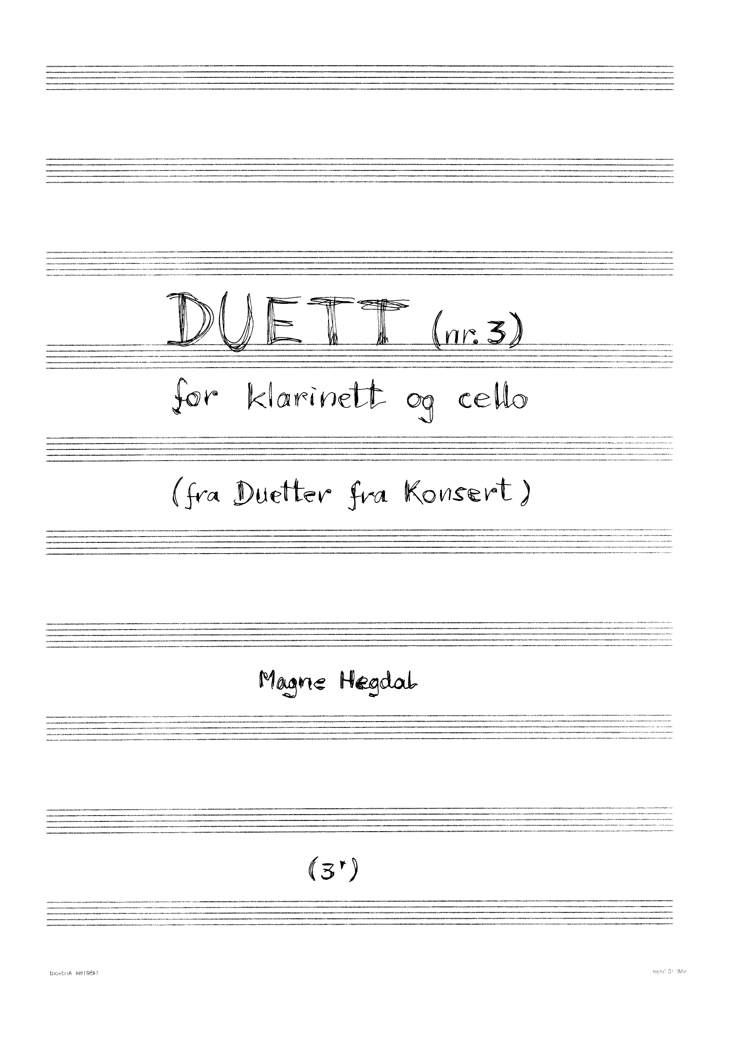 Duetter - Konsert 1. del