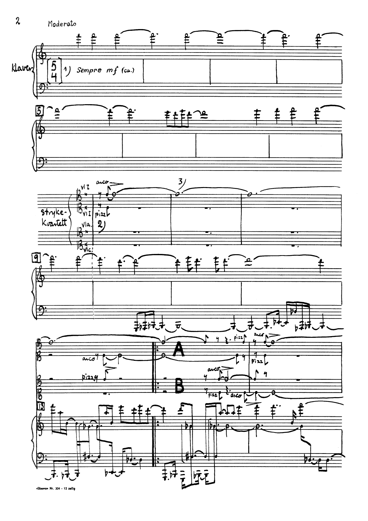 Quintet for Piano and Strings - Image 2