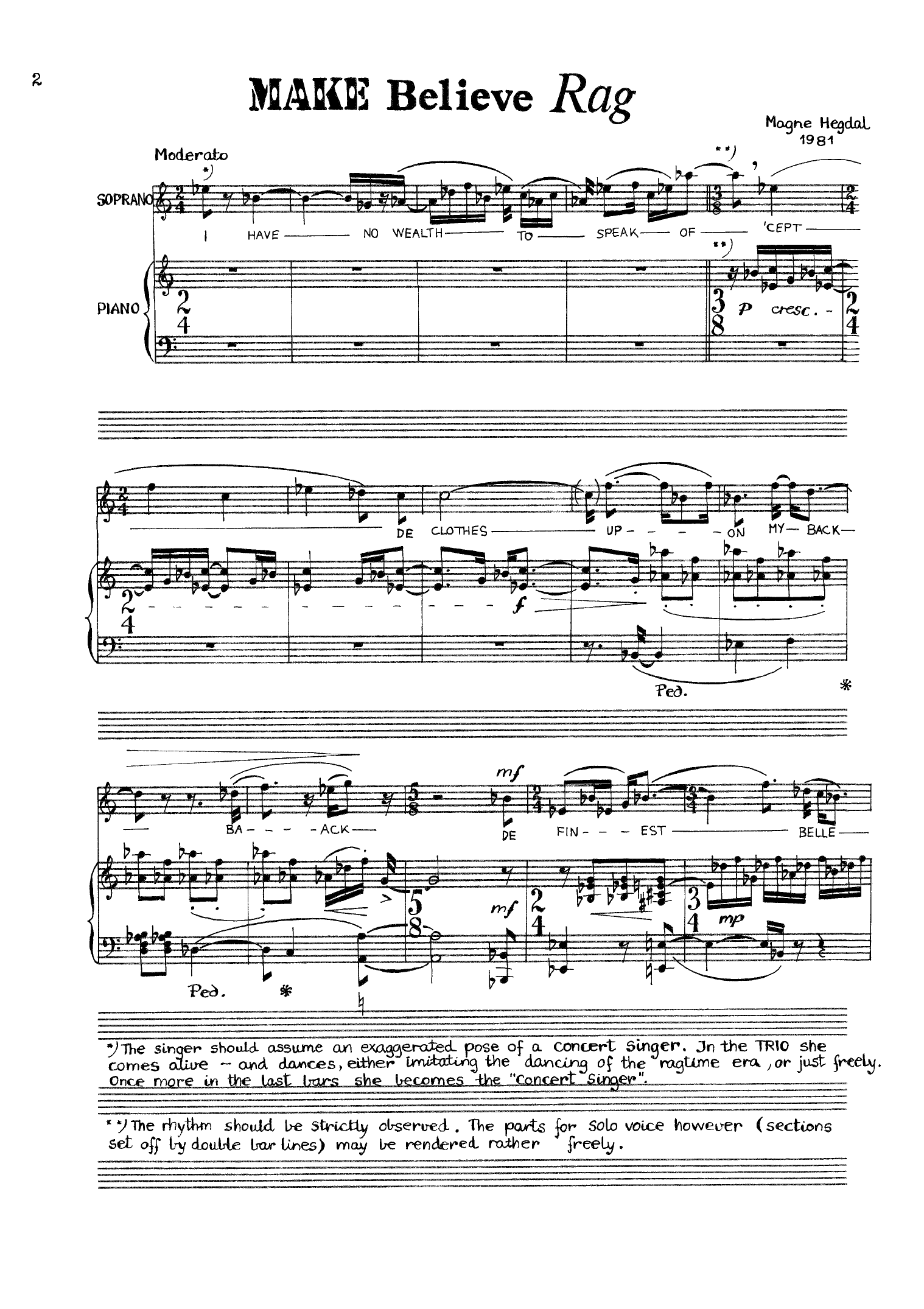 Make beLieve rag - For (Dancing) Soprano and Piano - Bilde 4