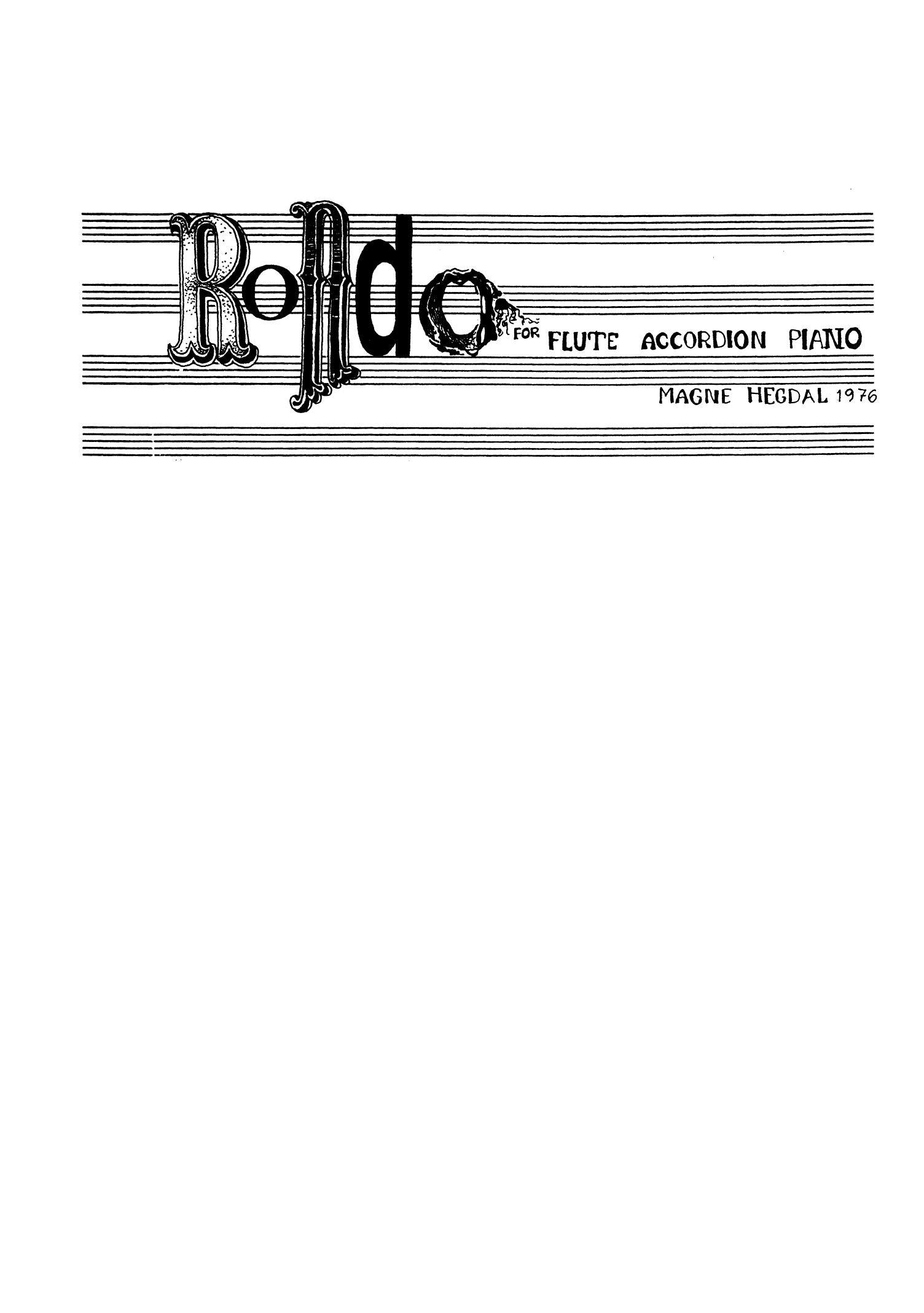 Rondo for Flute, Accordeon and Piano