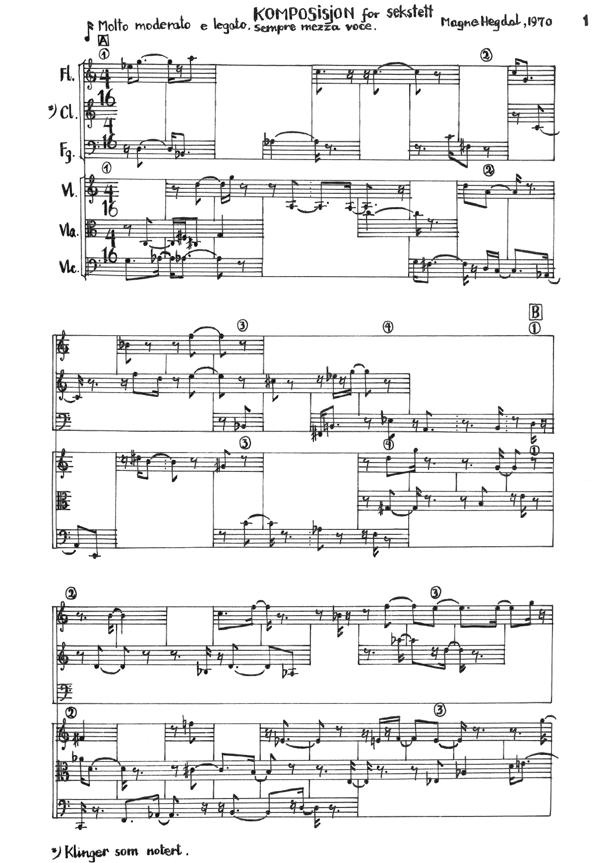 Composition for Sextet