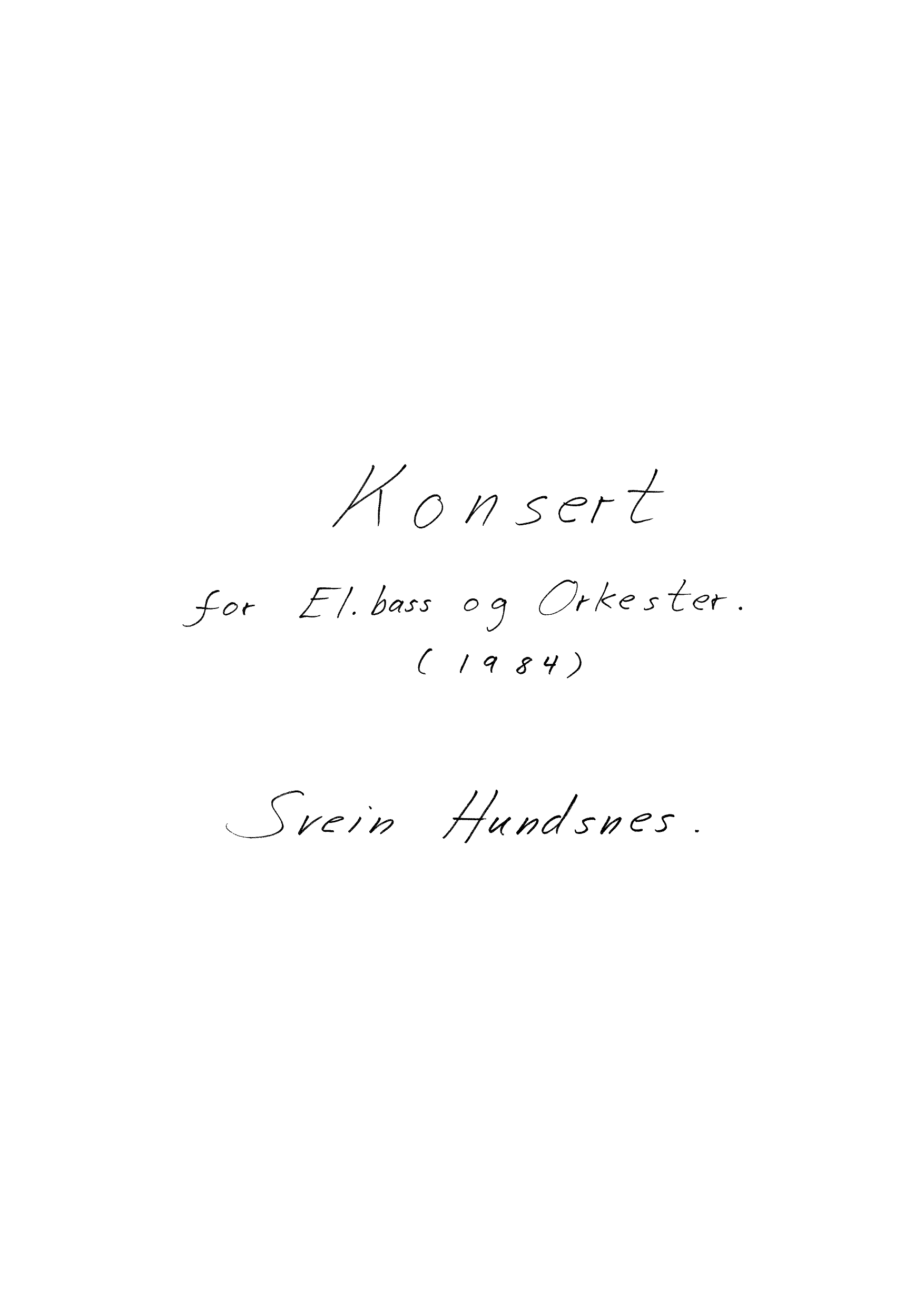 Concerto for El.bass and Orchestra