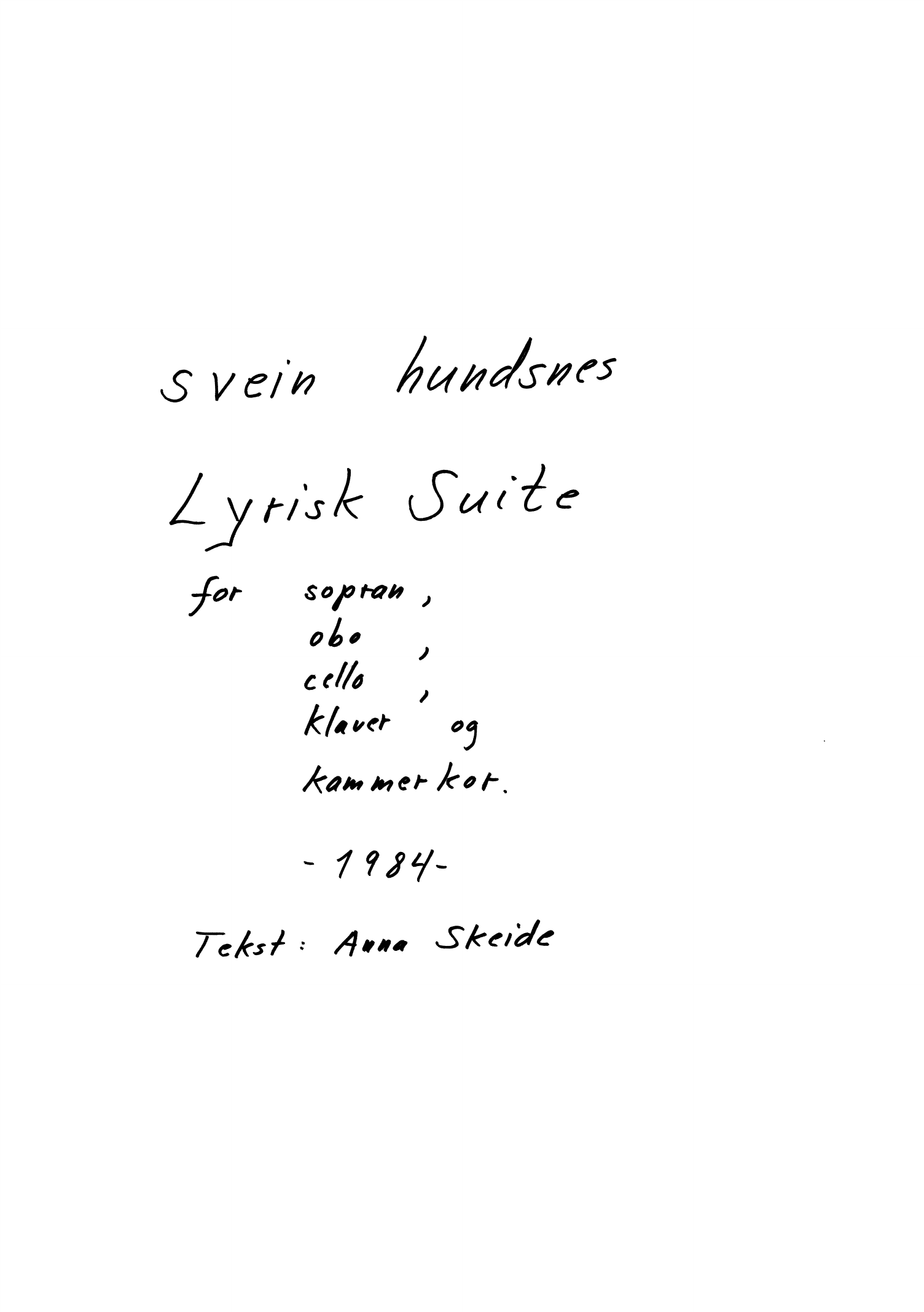 Lyric Suite