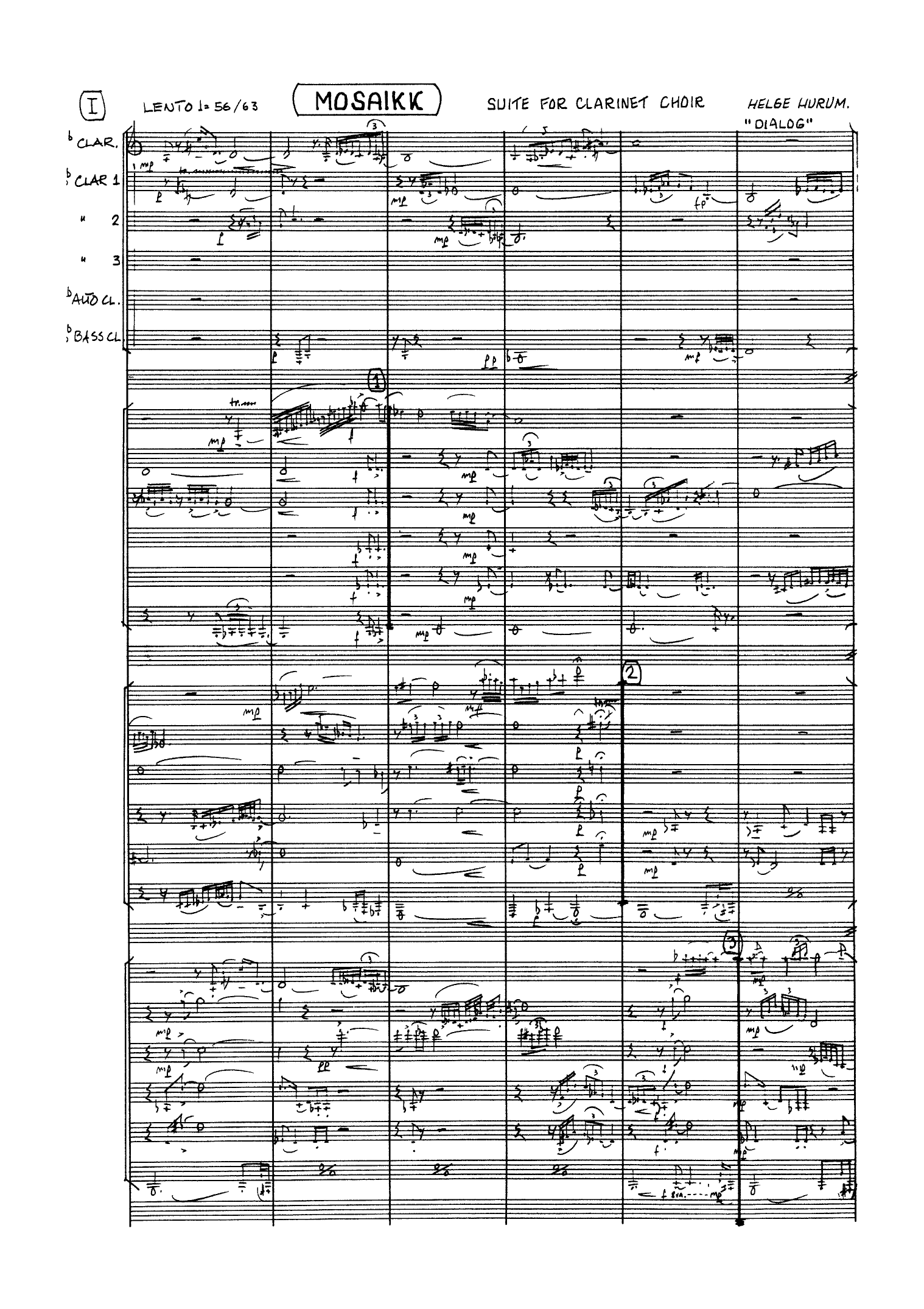 Mosaic : Suite for Clarinet Choir