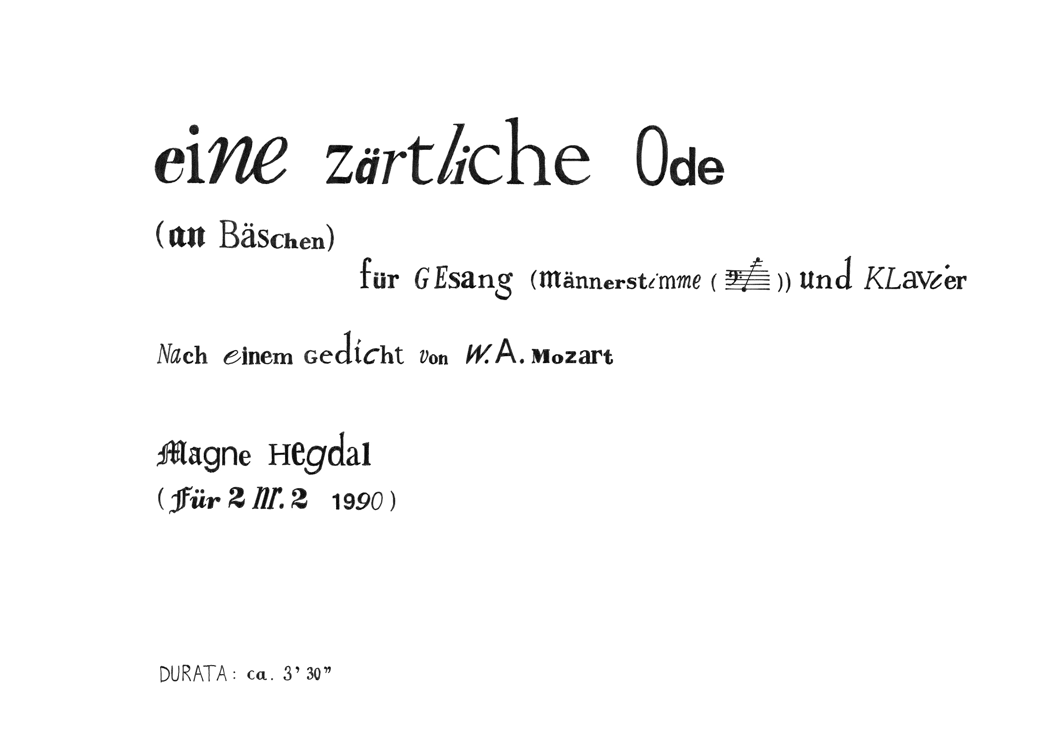 Eine zärtliche Ode (an Bäschen)