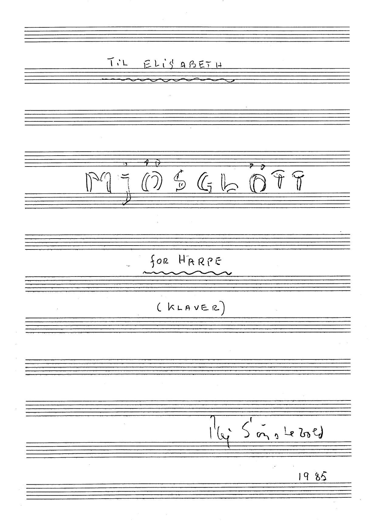 Mjøsgløtt for harpe