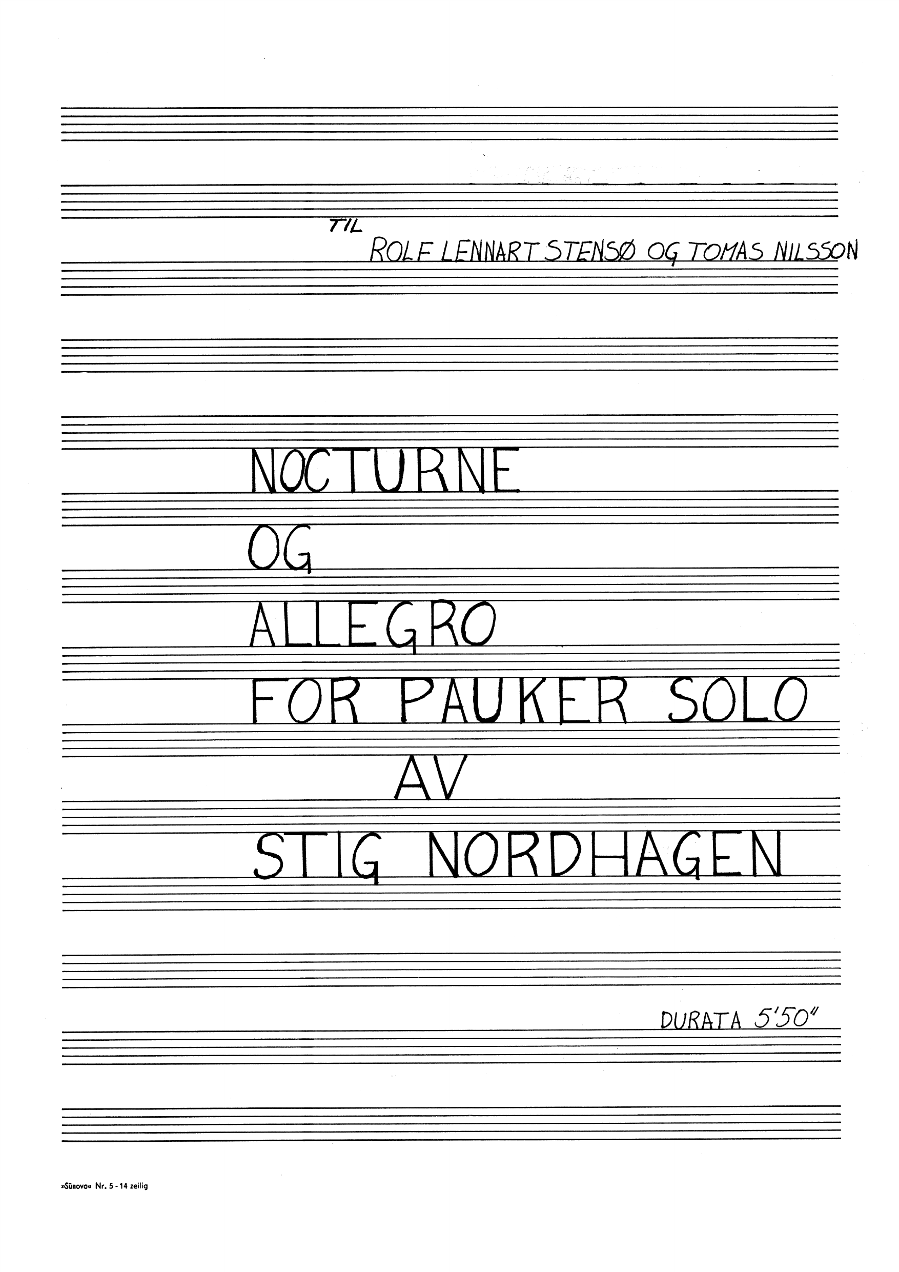 Nocturne og allegro for pauker solo
