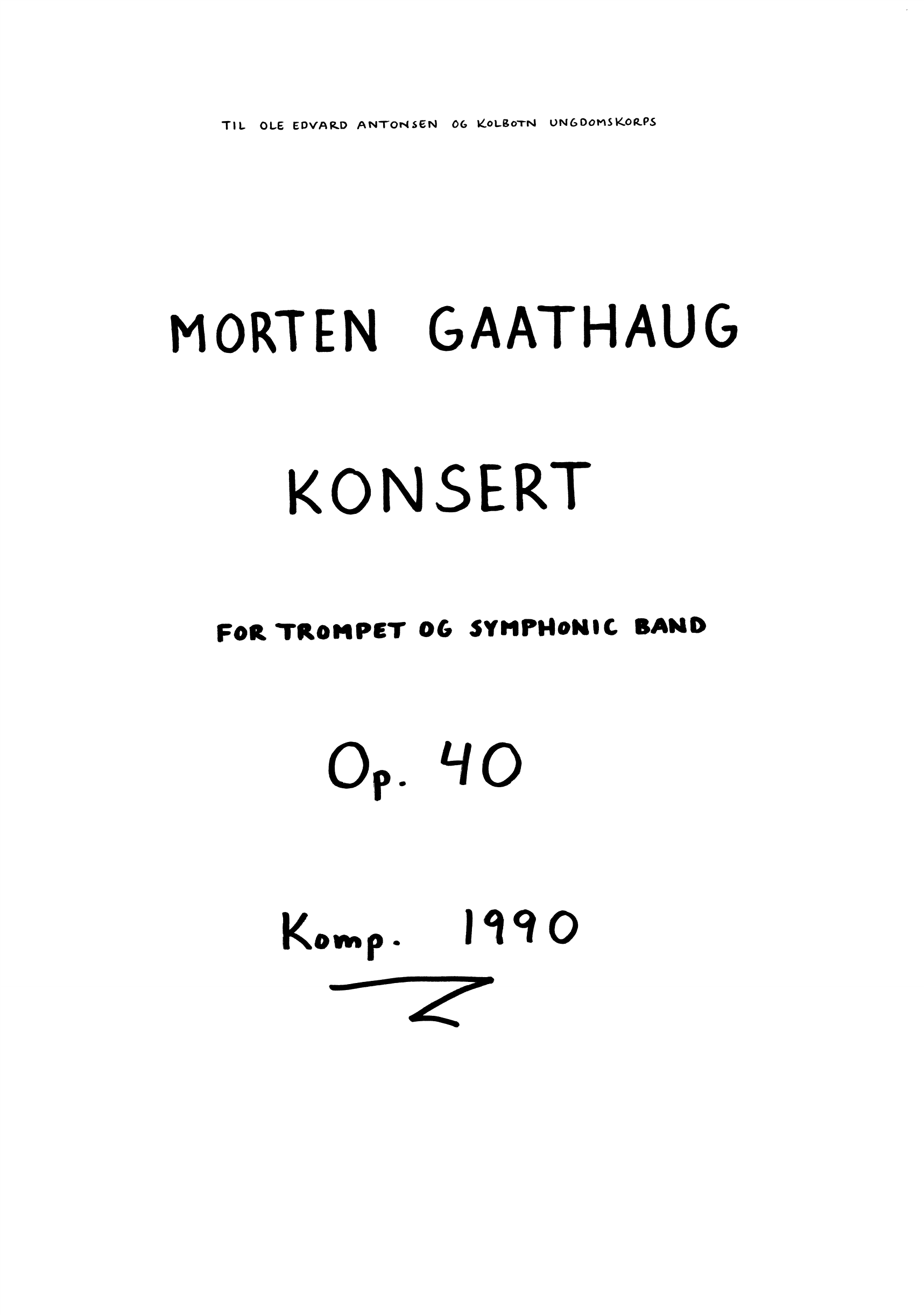 Konsert for trompet og symphonic band, op. 40 A