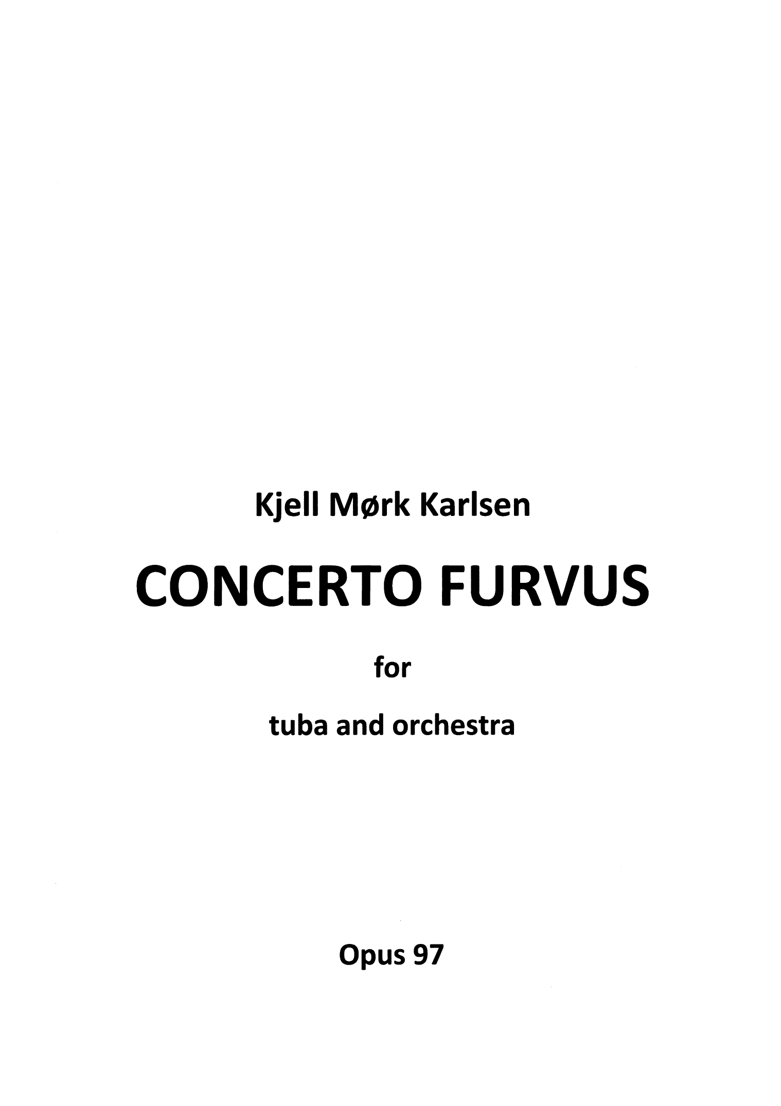 Concerto Furvus for tuba og orkester, op. 97