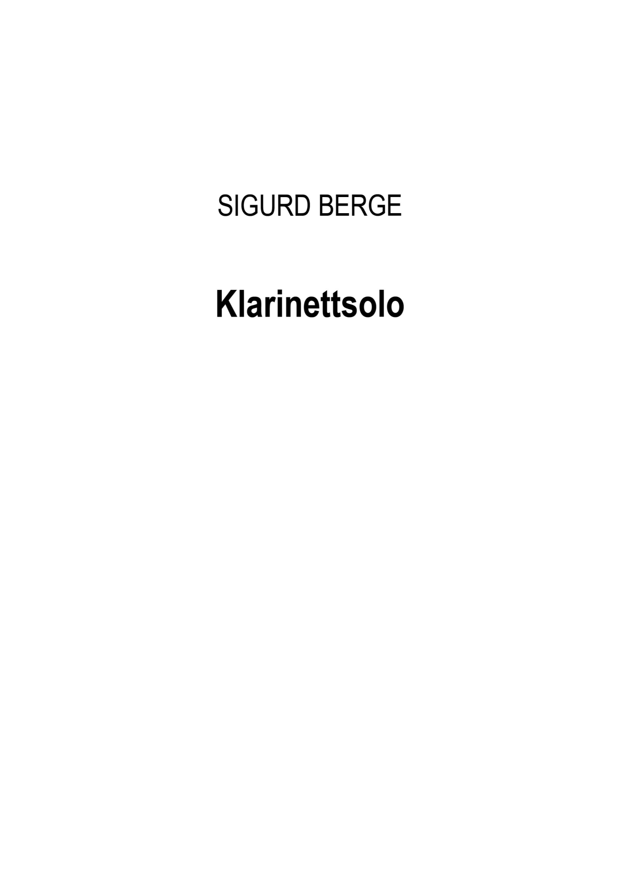 Klarinettsolo