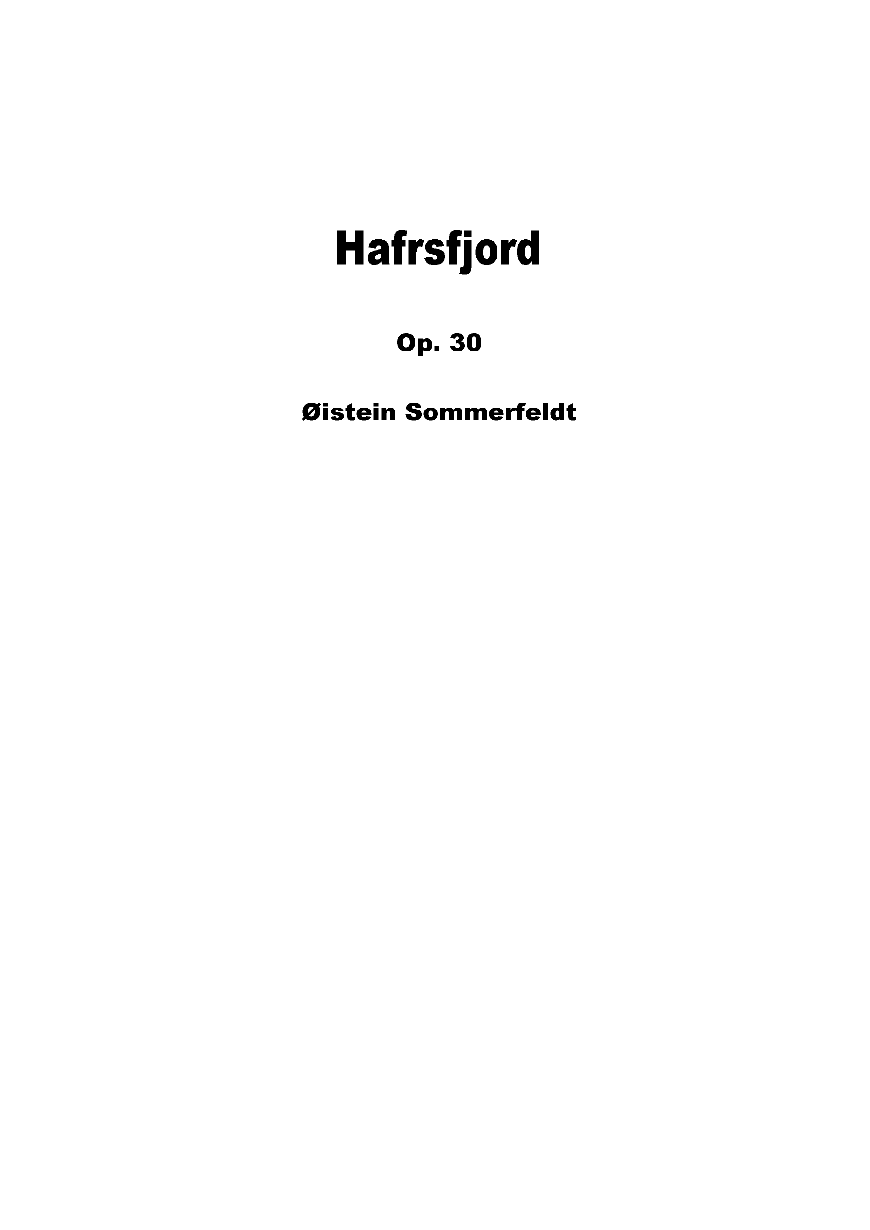 Hafrsfjord, op. 30