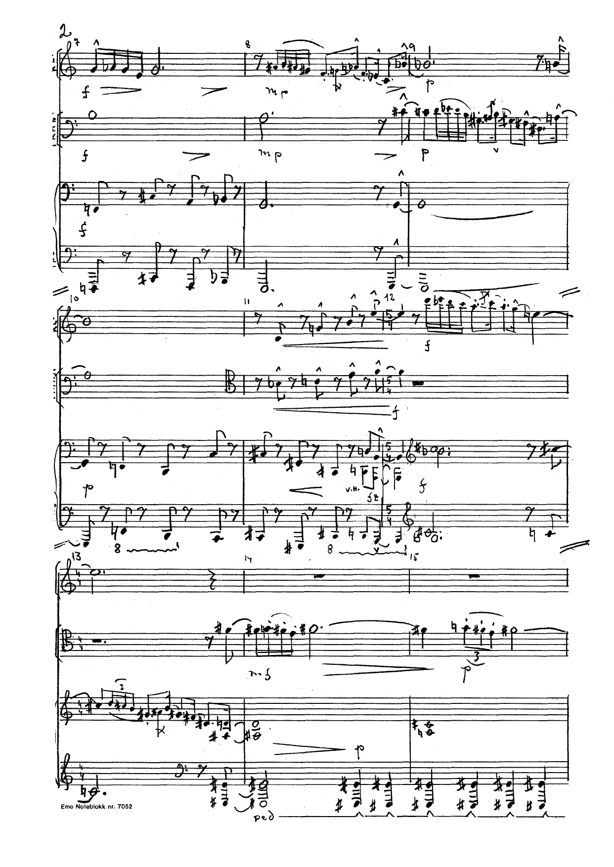 Prelude and Fugue for Bb Clarinet, Tenor Trombone and Piano - Image 4