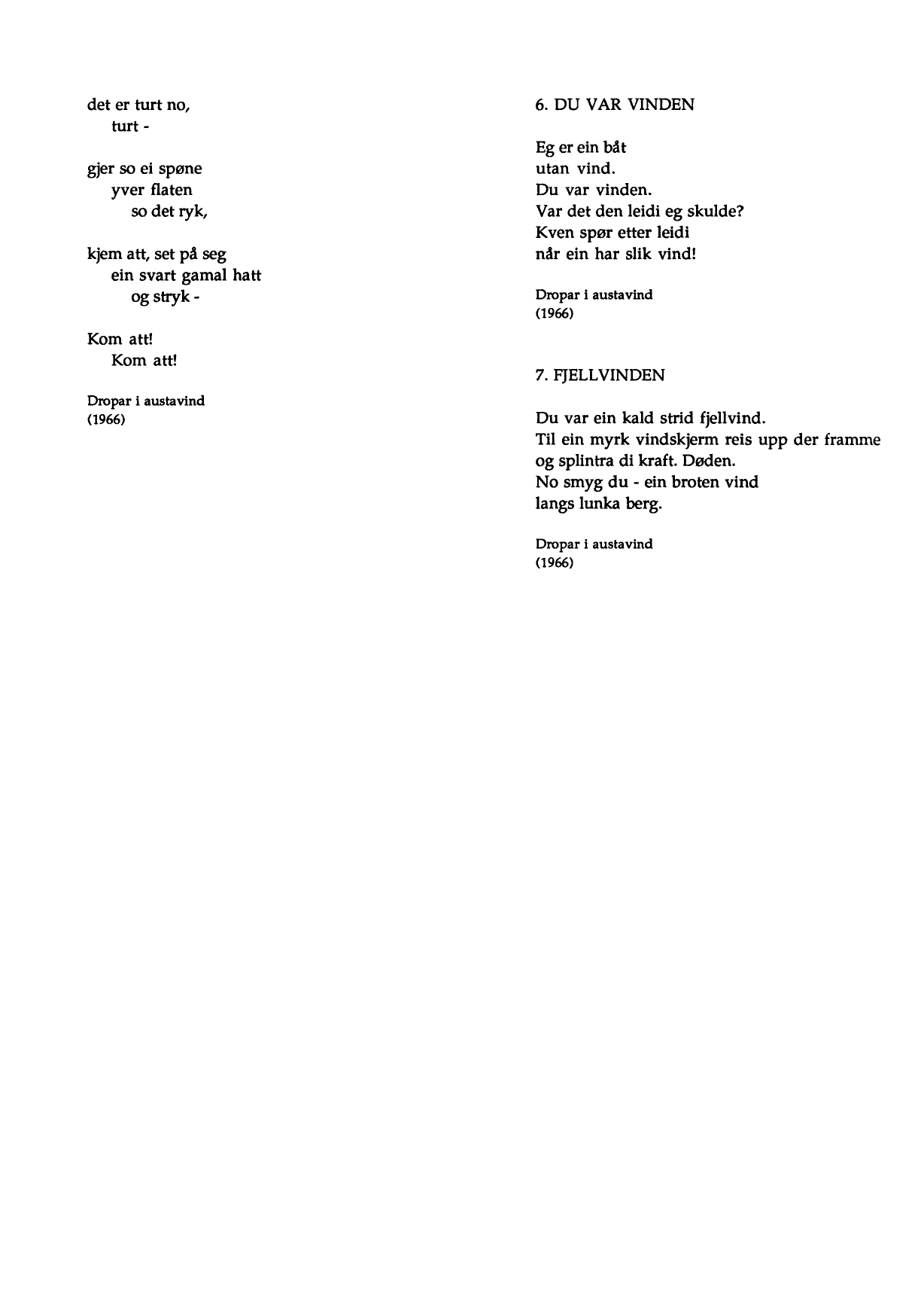 Sju vindar, op. 27 - 7 damekorsongar (SSAA) til dikt av Olav H. Hauge - Bilde 5