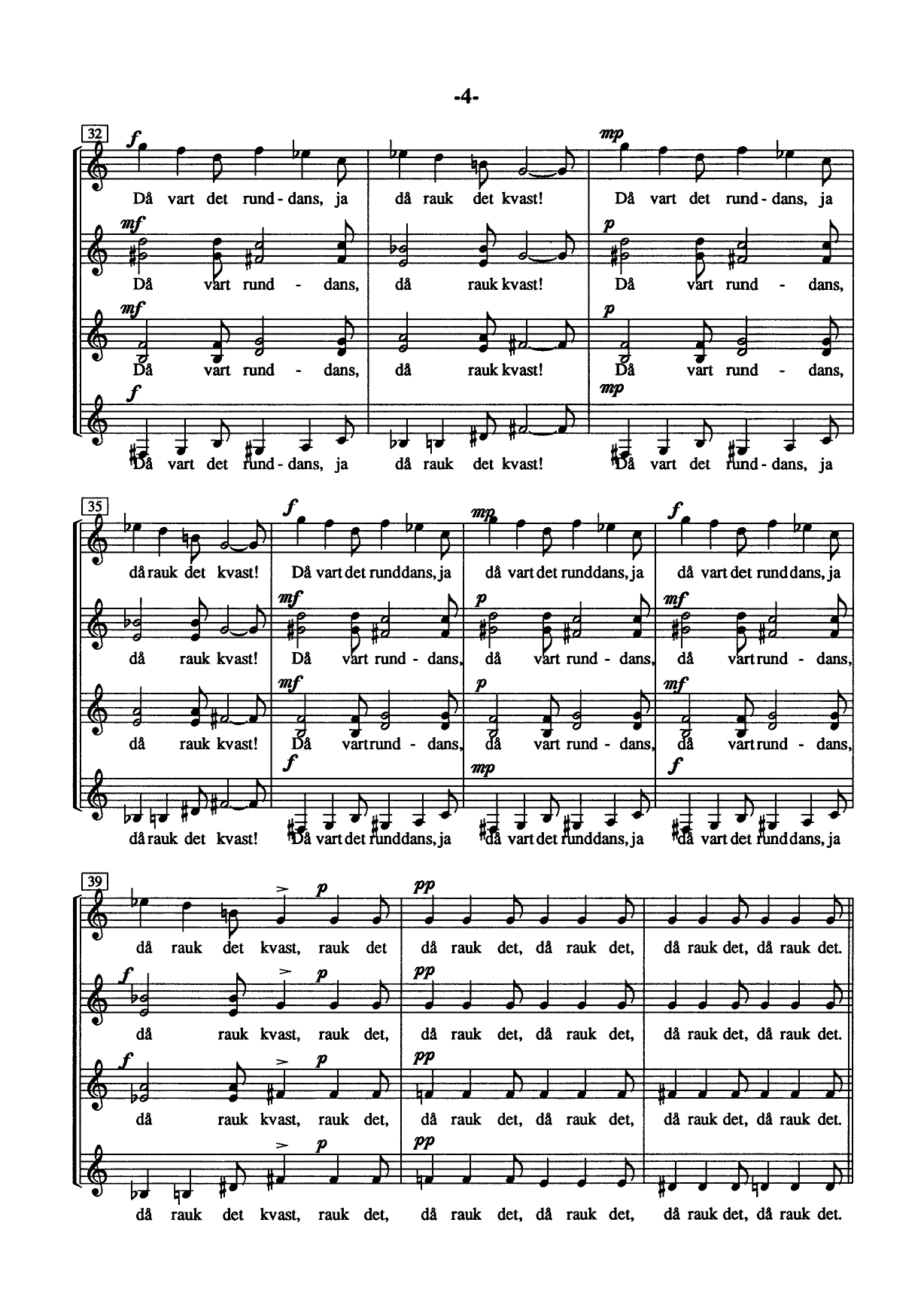 Sju vindar, op. 27 - 7 damekorsongar (SSAA) til dikt av Olav H. Hauge - Bilde 10