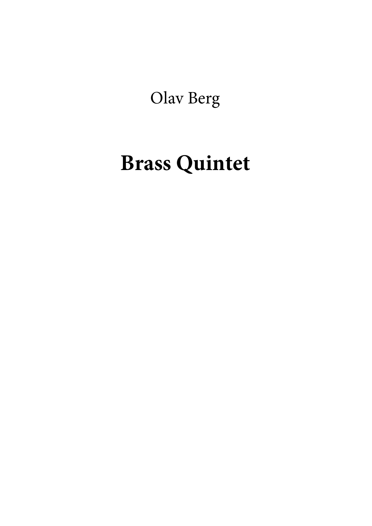 Brass Quintet