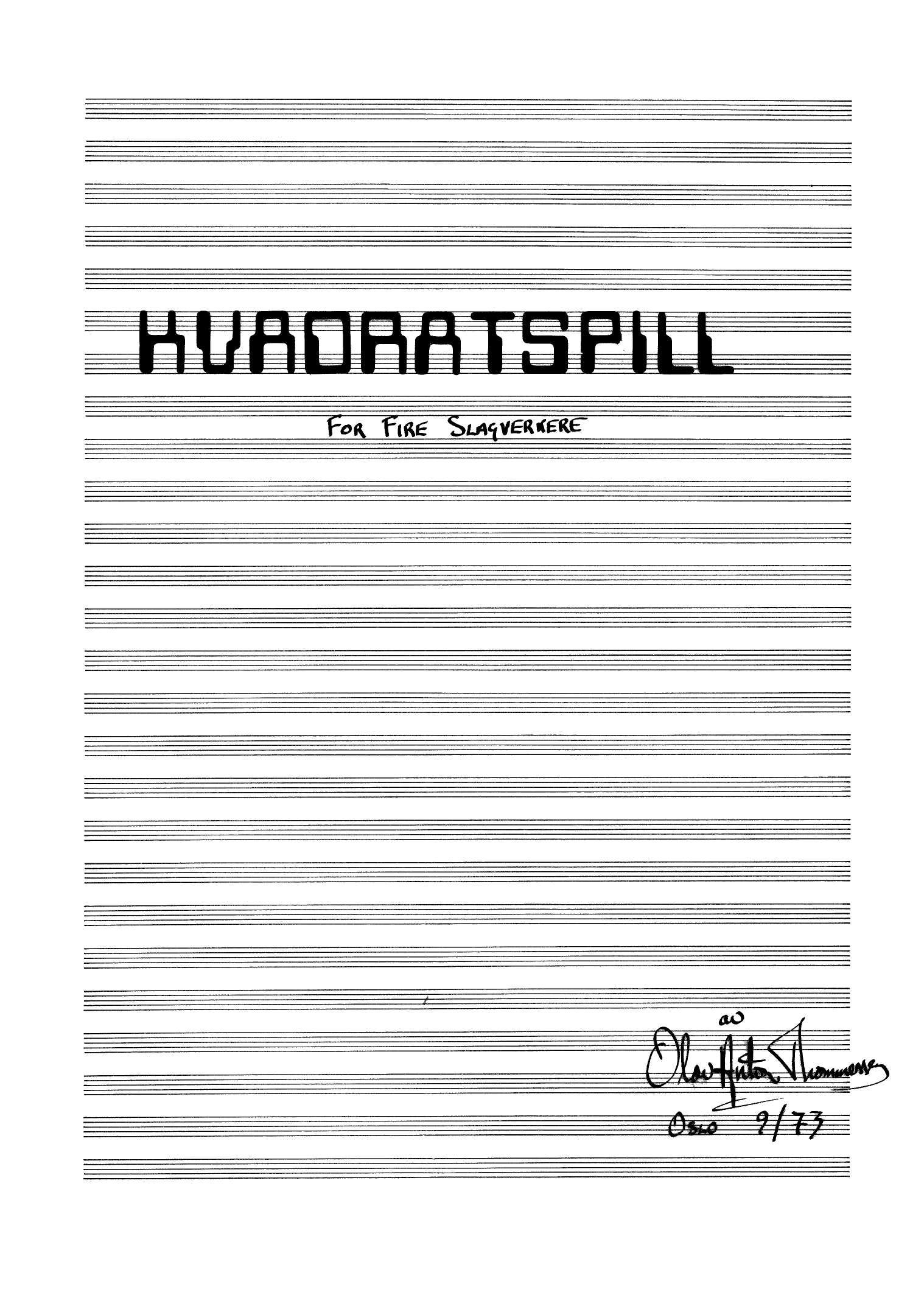Kvadratspill for fire slagverkere