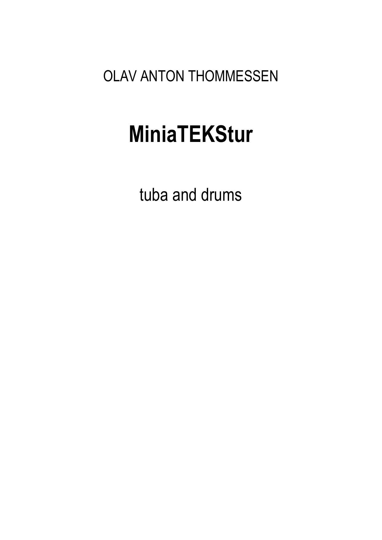 MiniaTEXture for Tuba and Percussion