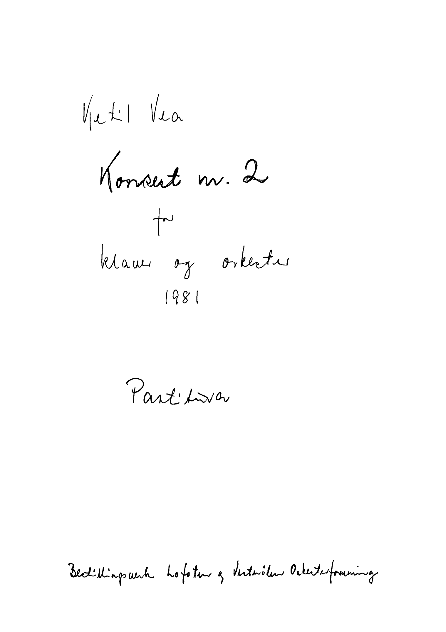Concerto for Piano and Orchestra No. 2