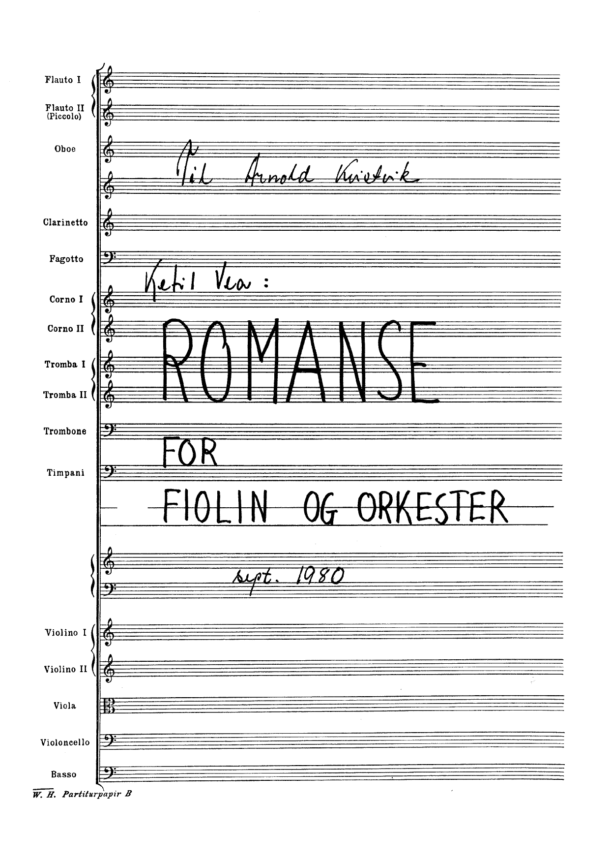 Romanse for fiolin og orkester