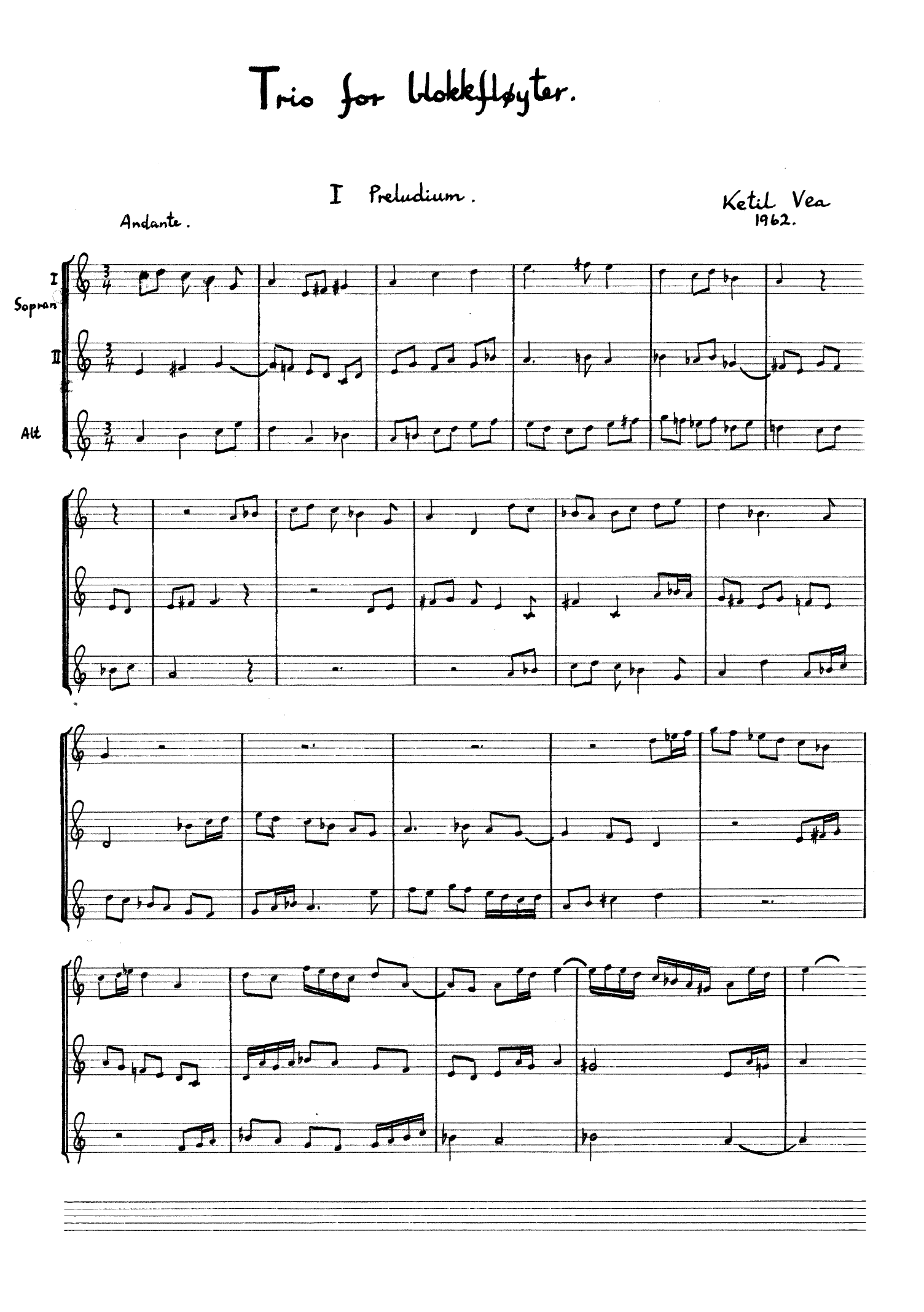 Trio for Recorders