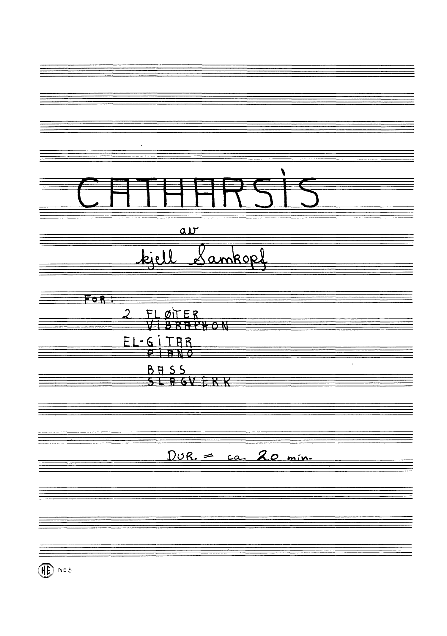 Catharsis for Seven Jazz Musicians