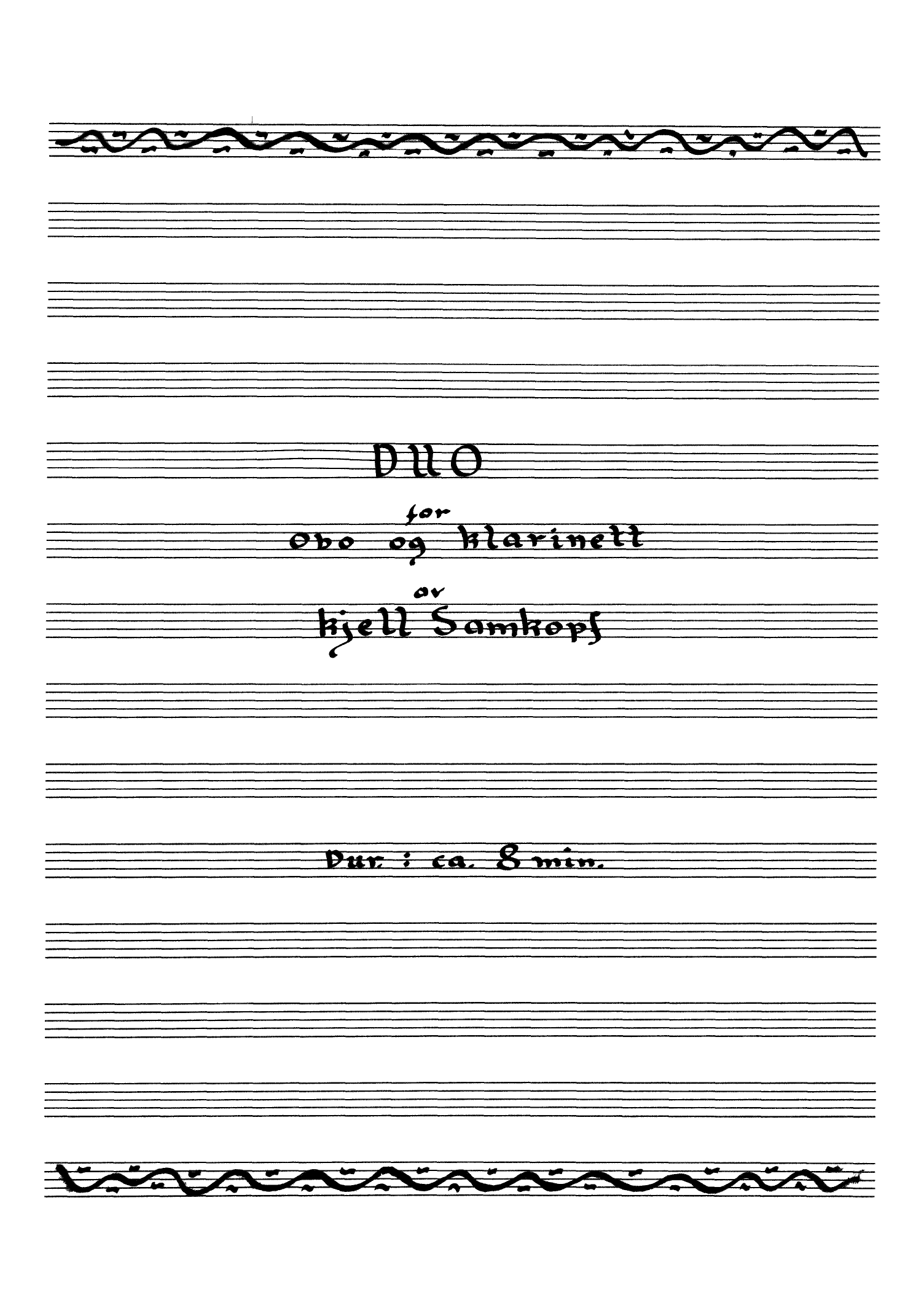 Duo for Oboe and Clarinet