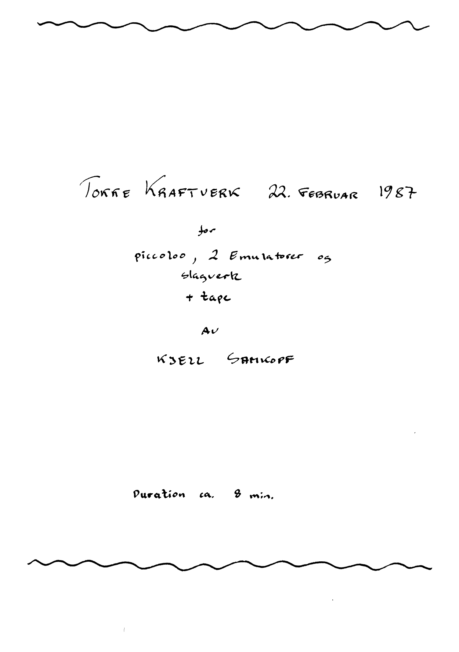 Tokke Kraftverk 22.februar 1987