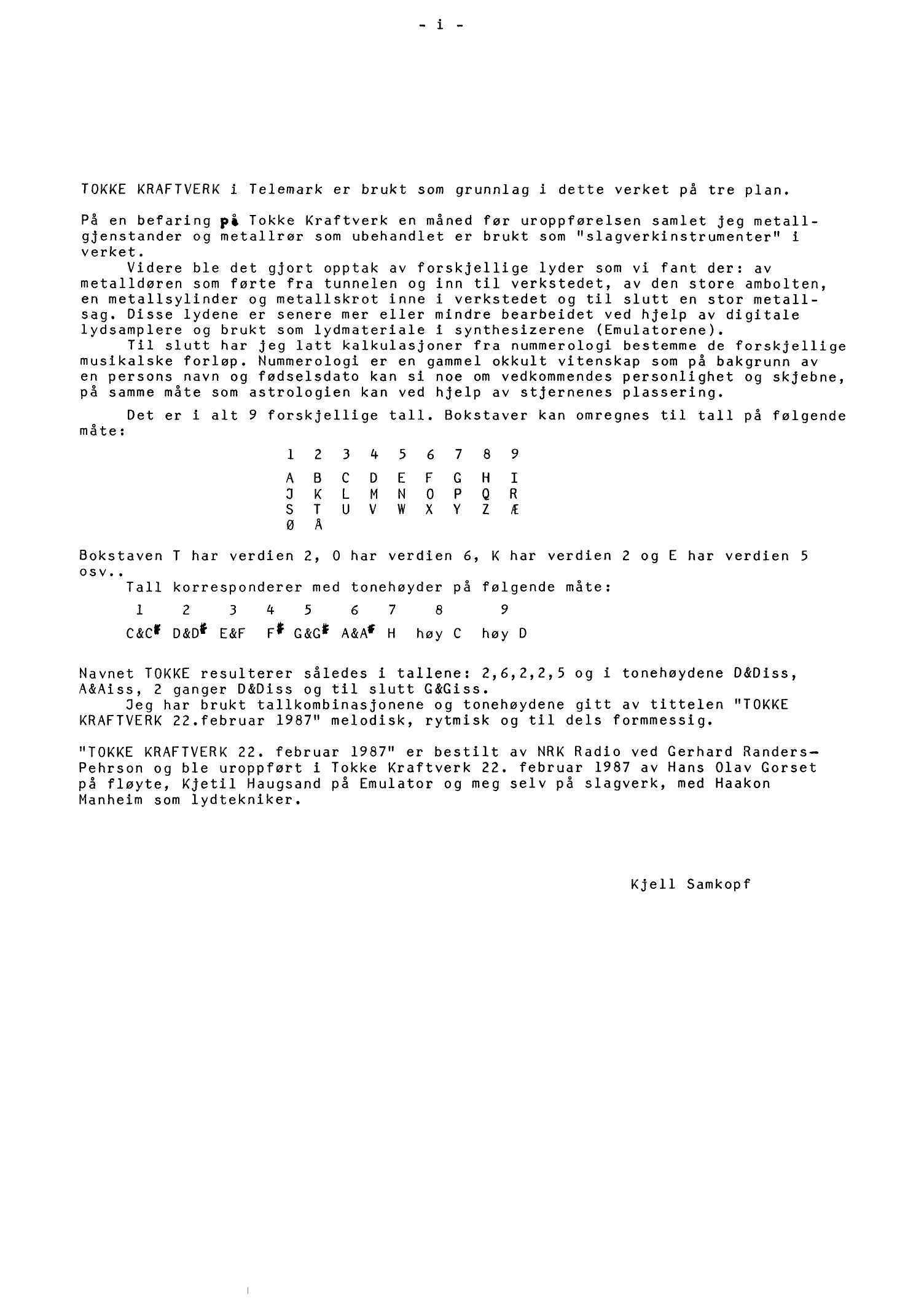 Tokke Kraftverk 22.februar 1987 - Bilde 3