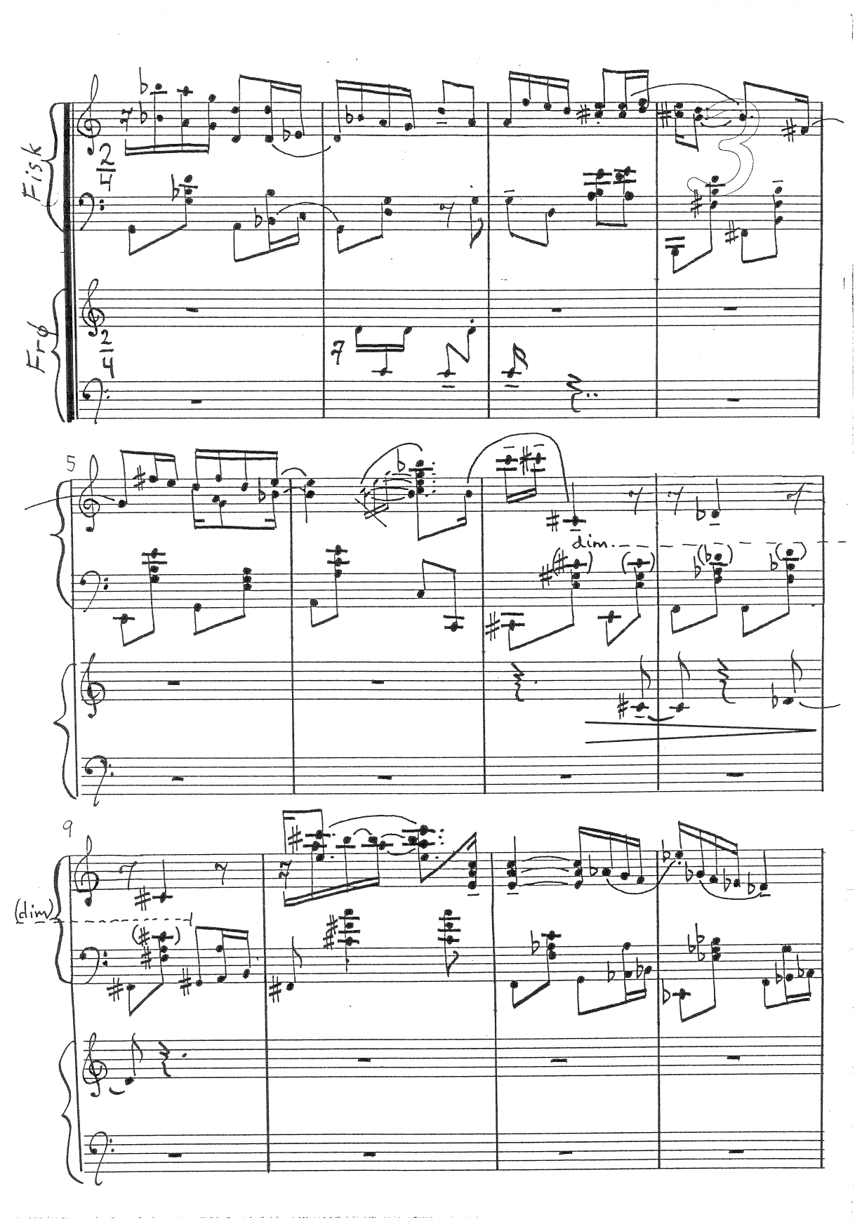 Solgenser - En Kantilén Raytimes for siamesisk piano for - 2 pianoer (Fisk & Frø) - Image 3