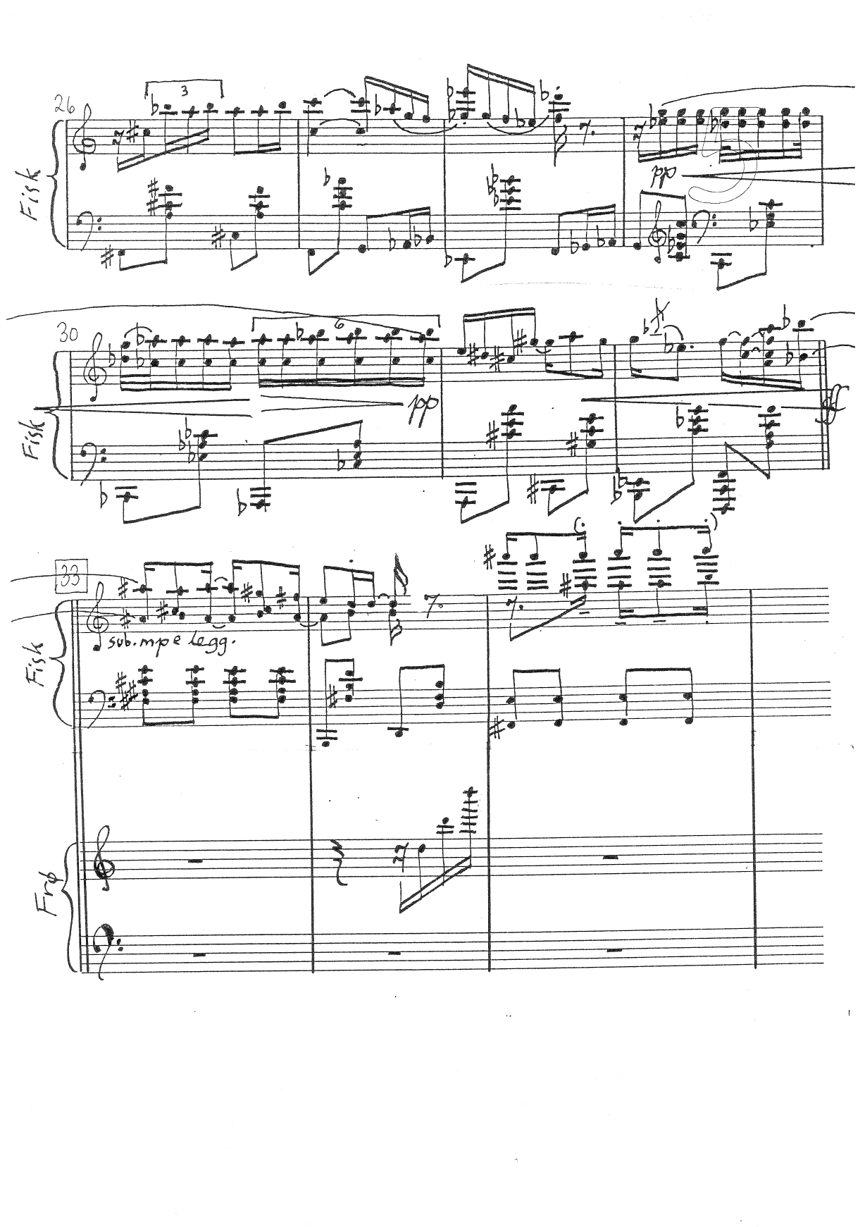 Solgenser - En Kantilén Raytimes for siamesisk piano for - 2 pianoer (Fisk & Frø) - Image 5