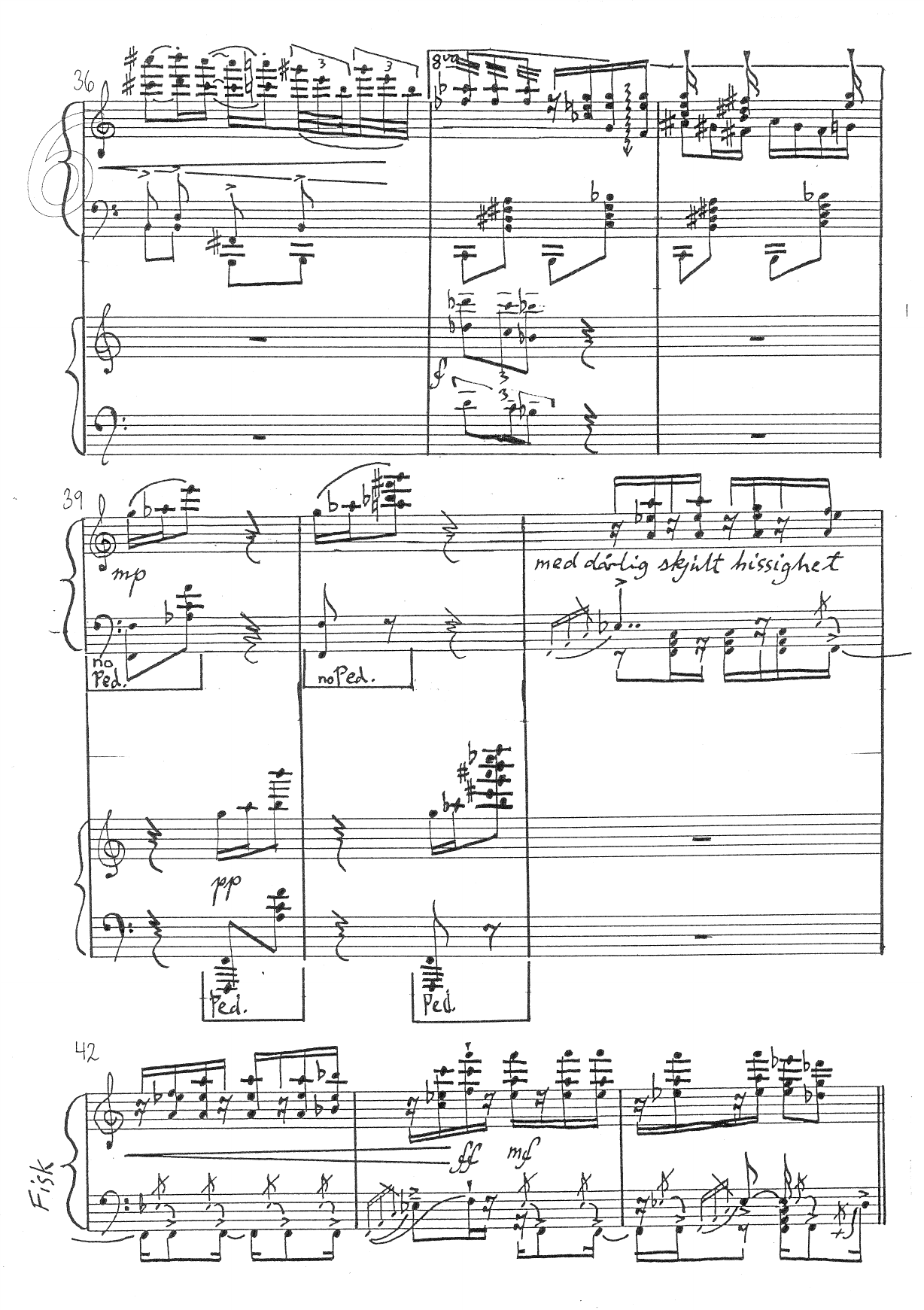 Solgenser - En Kantilén Raytimes for siamesisk piano for - 2 pianoer (Fisk & Frø) - Image 6