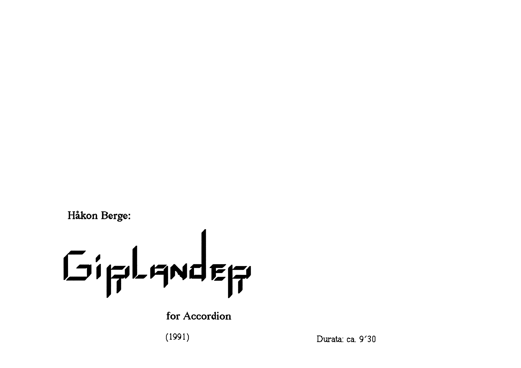 Girlander for Accordion