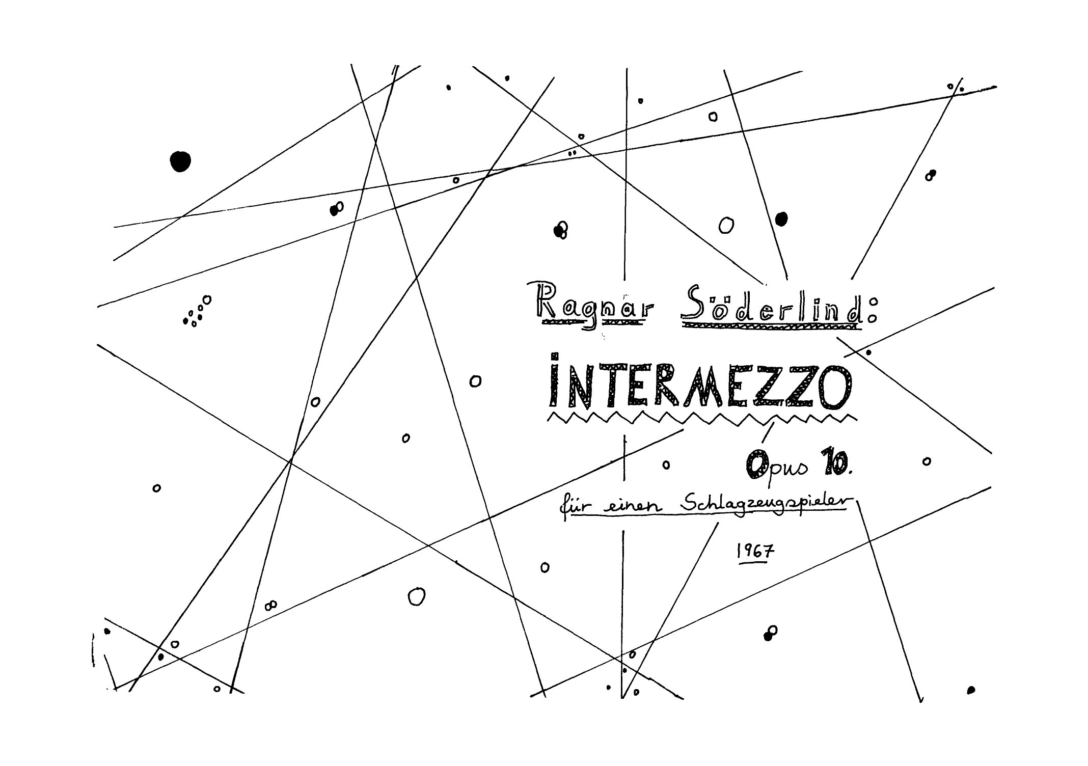 Intermezzo für einer Schlagzeugspieler, op. 10