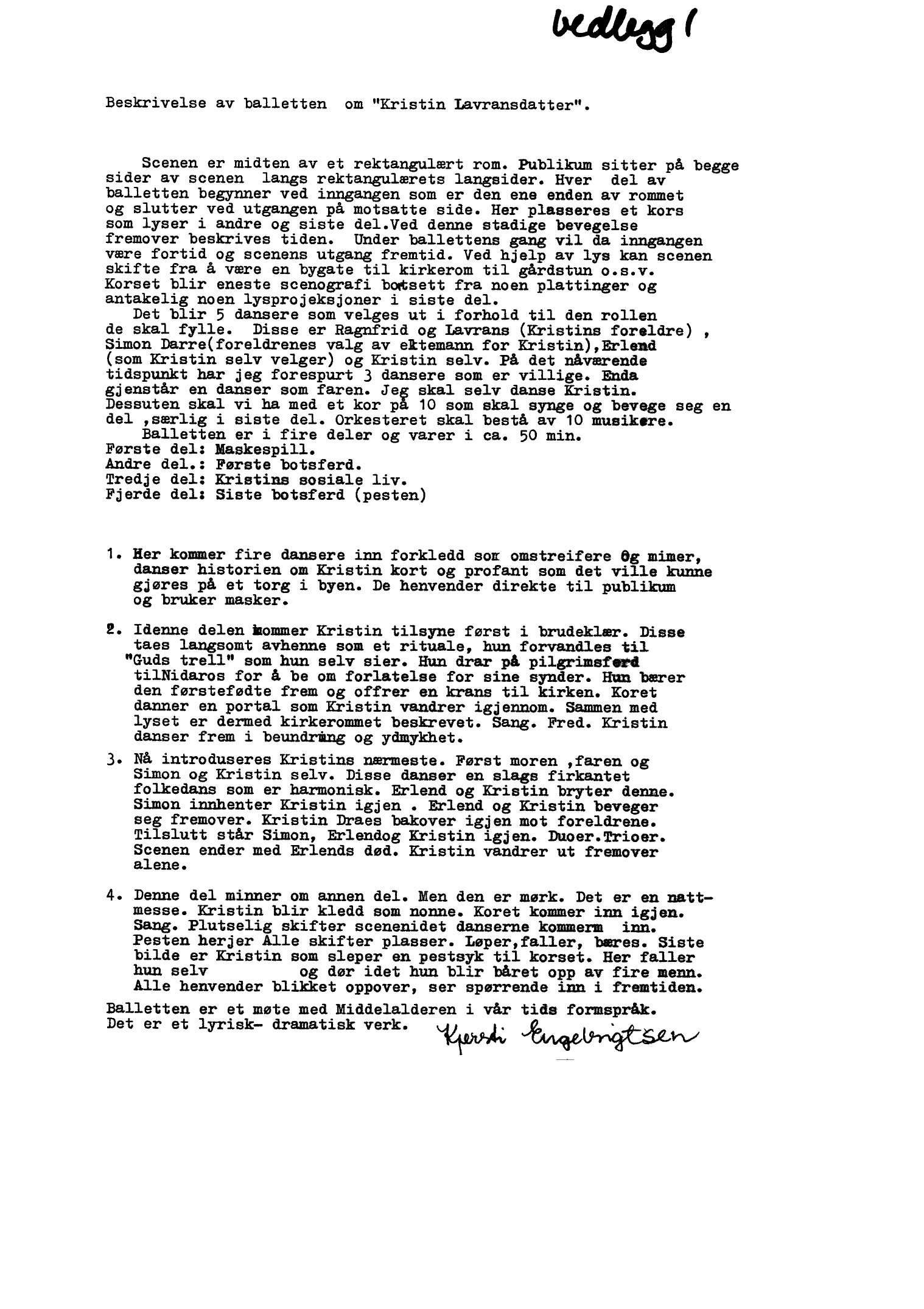Kristin Lavransdatter - Ballett efter Sigrid Undset, op. 32