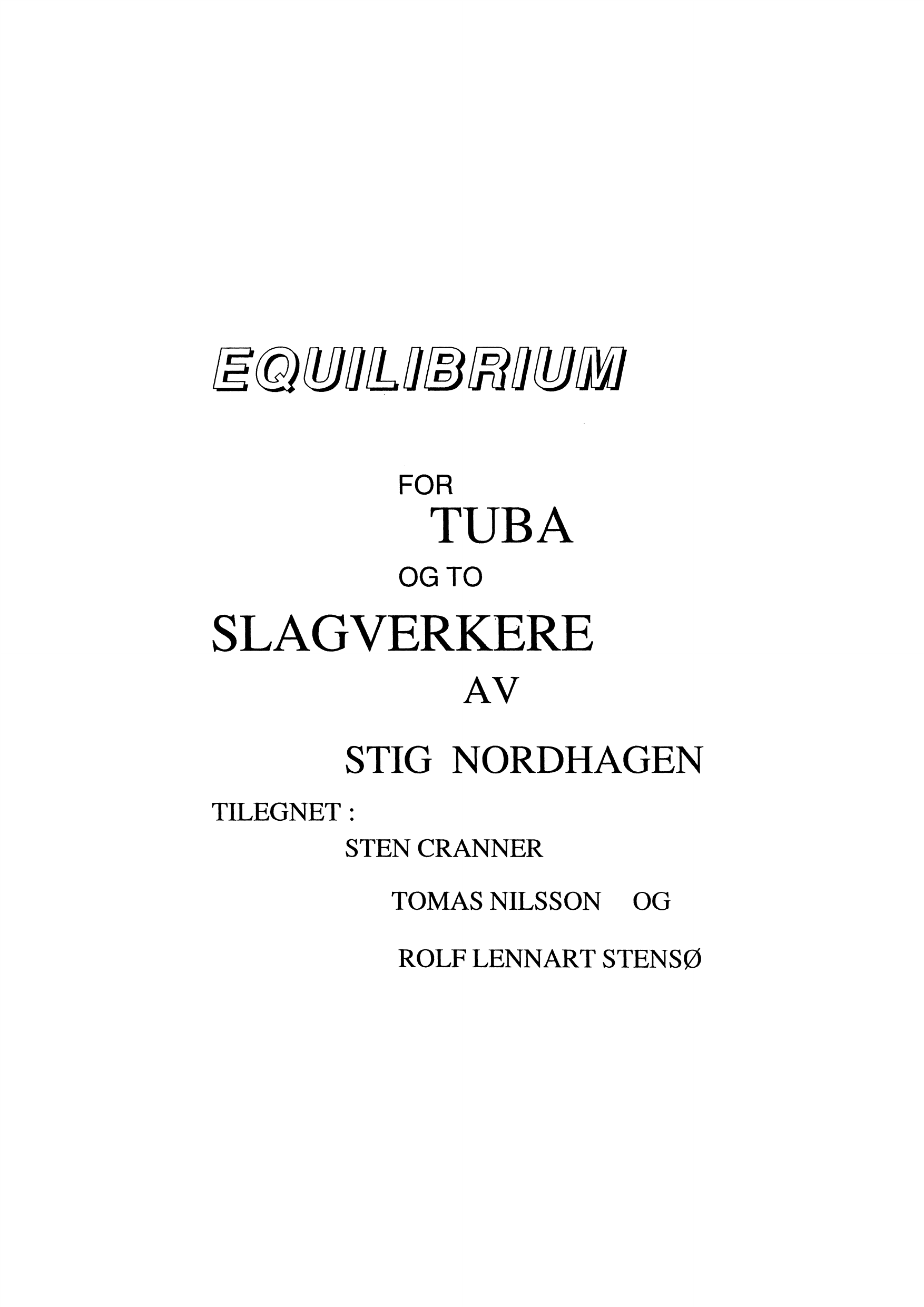 Equilibrium for Tuba and two Percussionists