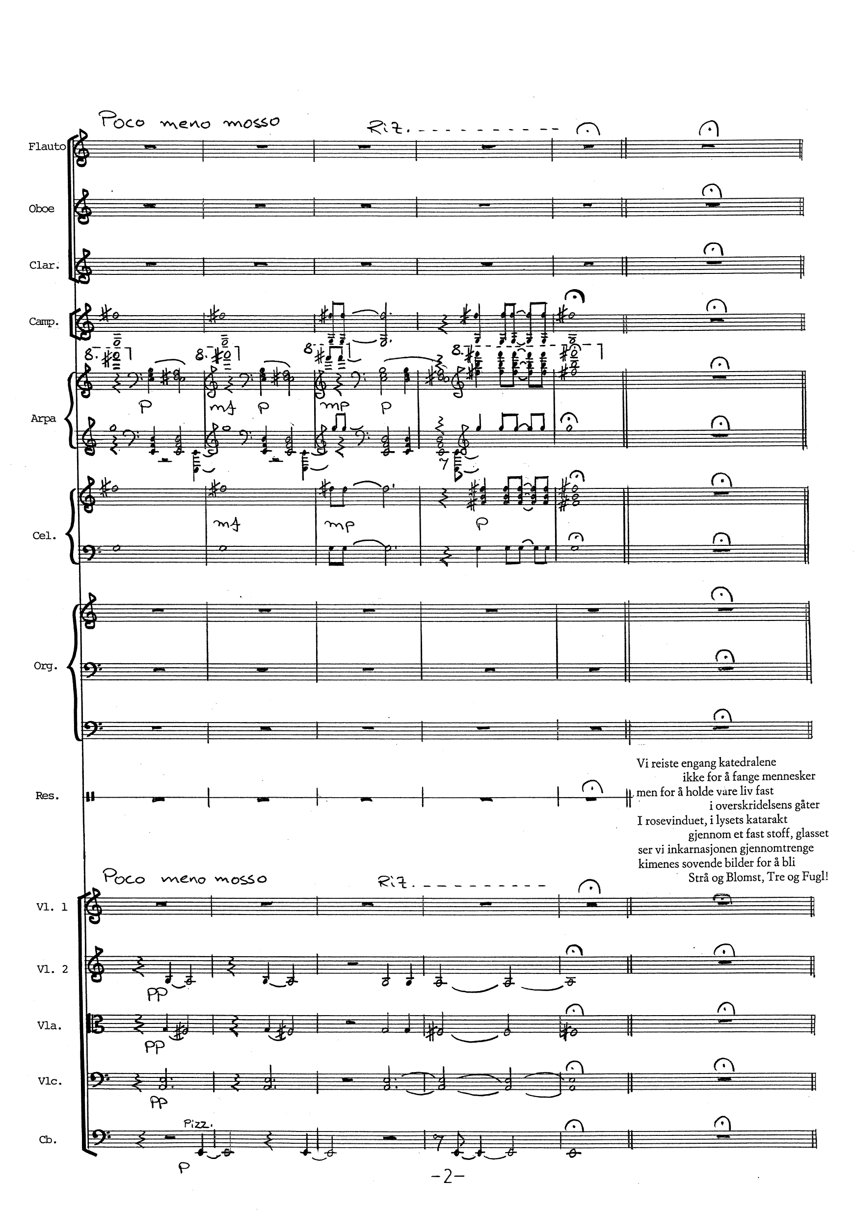 Rosevinduet - Musikk for 12 instrumenter og resitatør til dikt av Stein Mehren - Bilde 4
