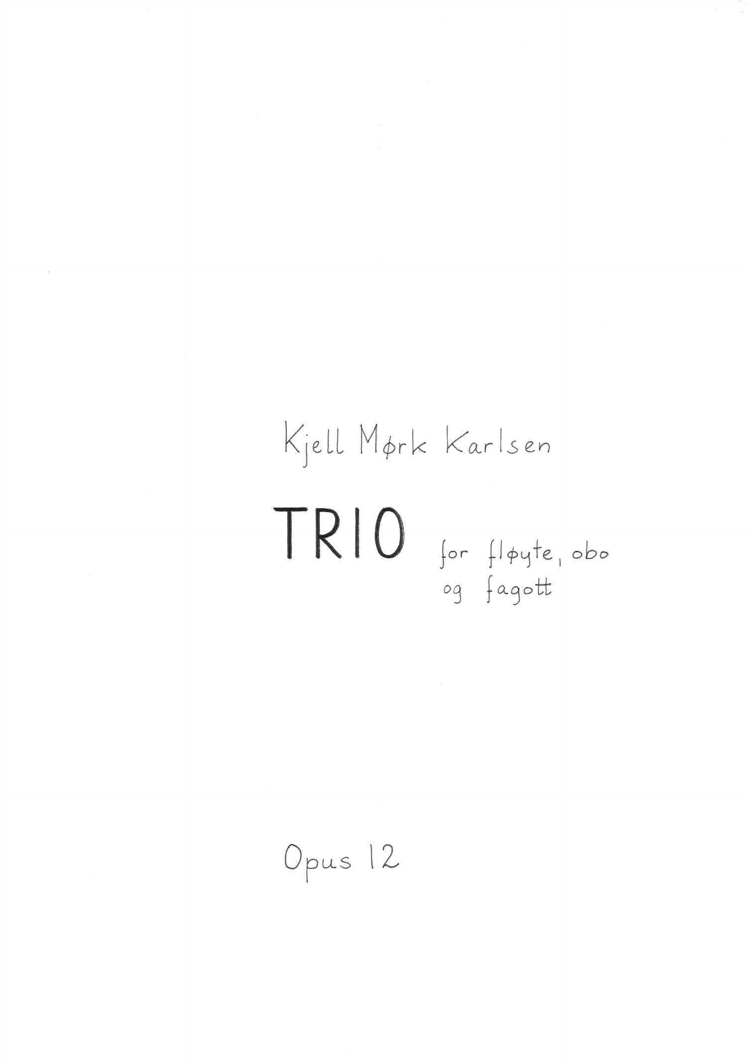 Trio for Flute, Oboe and Bassoon, op. 12