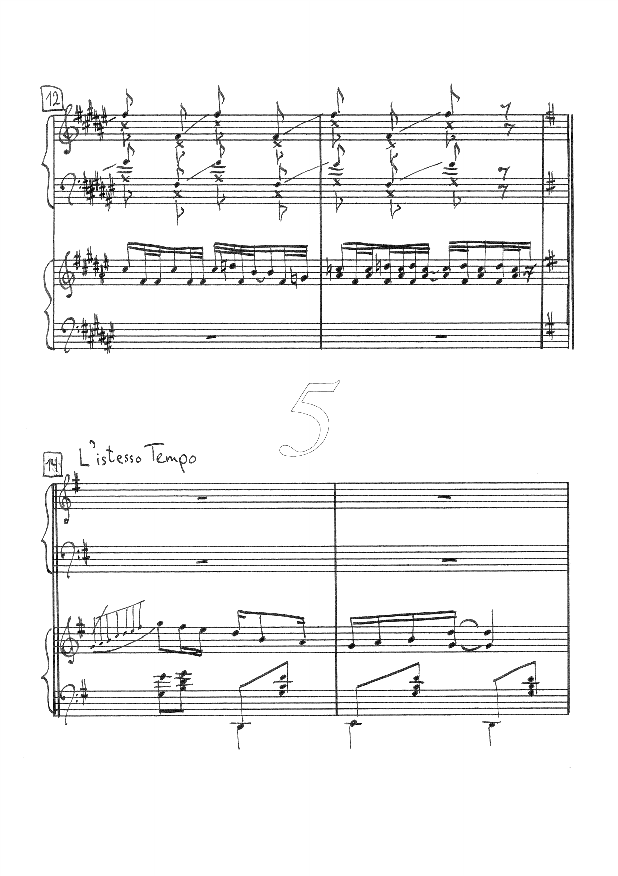 Bromeliaceae Choral Rag - For klavér solo med Blandet(SATB)kor akkompagnement - Bilde 5