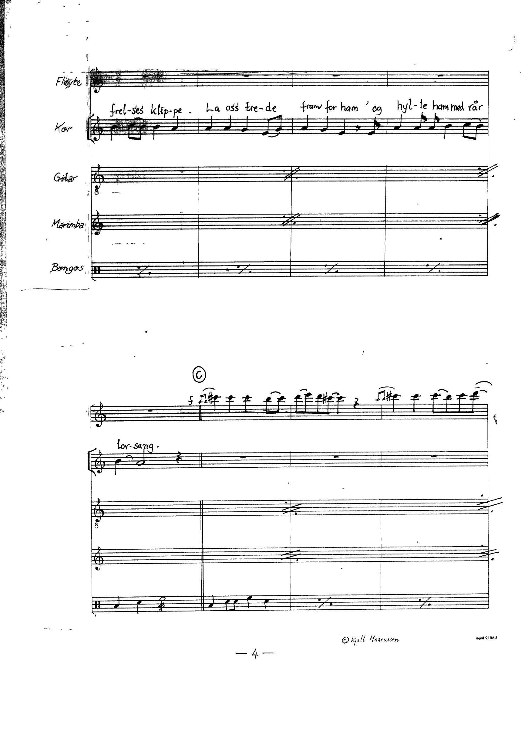 Kom la oss juble for Herren! - For fløyte, barnekor, gitar og to slagverkere - Image 6