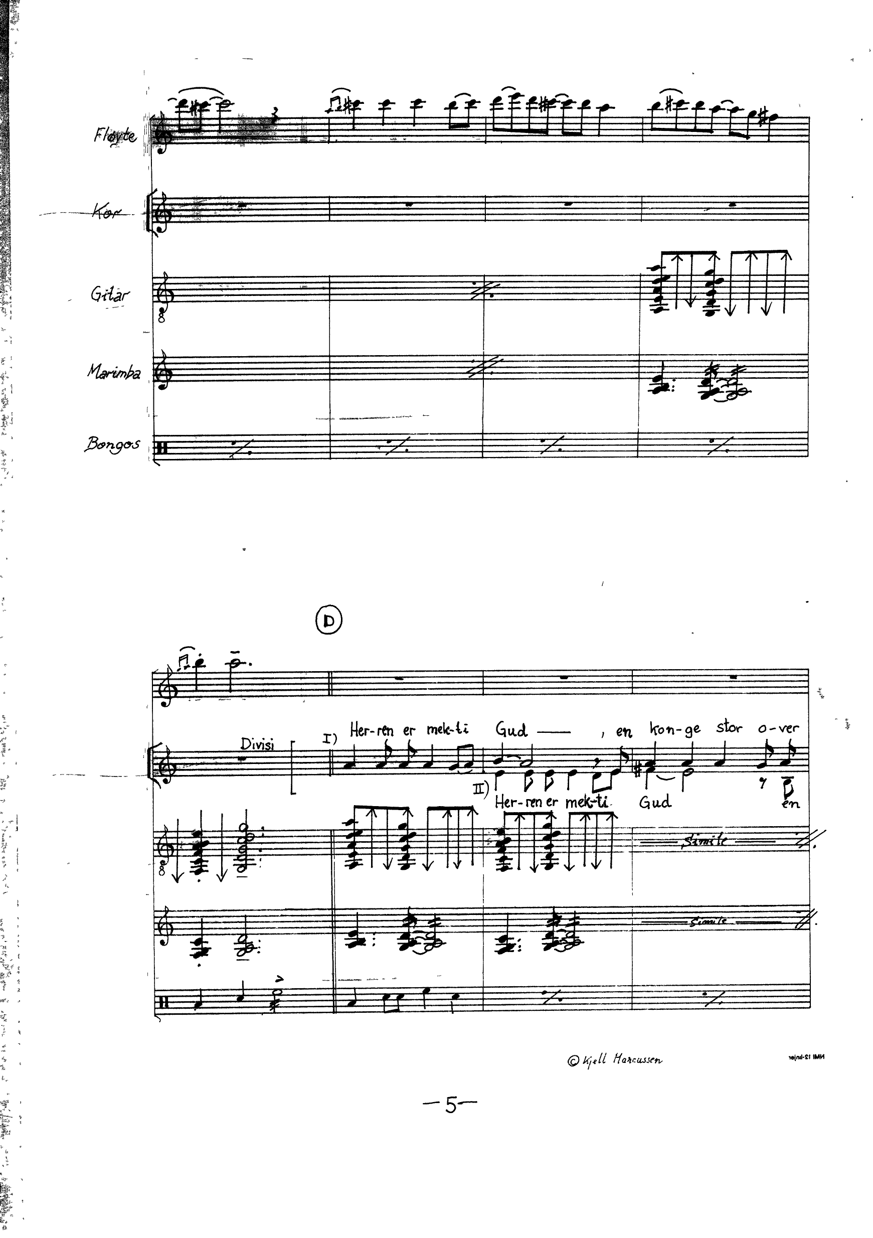 Kom la oss juble for Herren! - For fløyte, barnekor, gitar og to slagverkere - Image 7