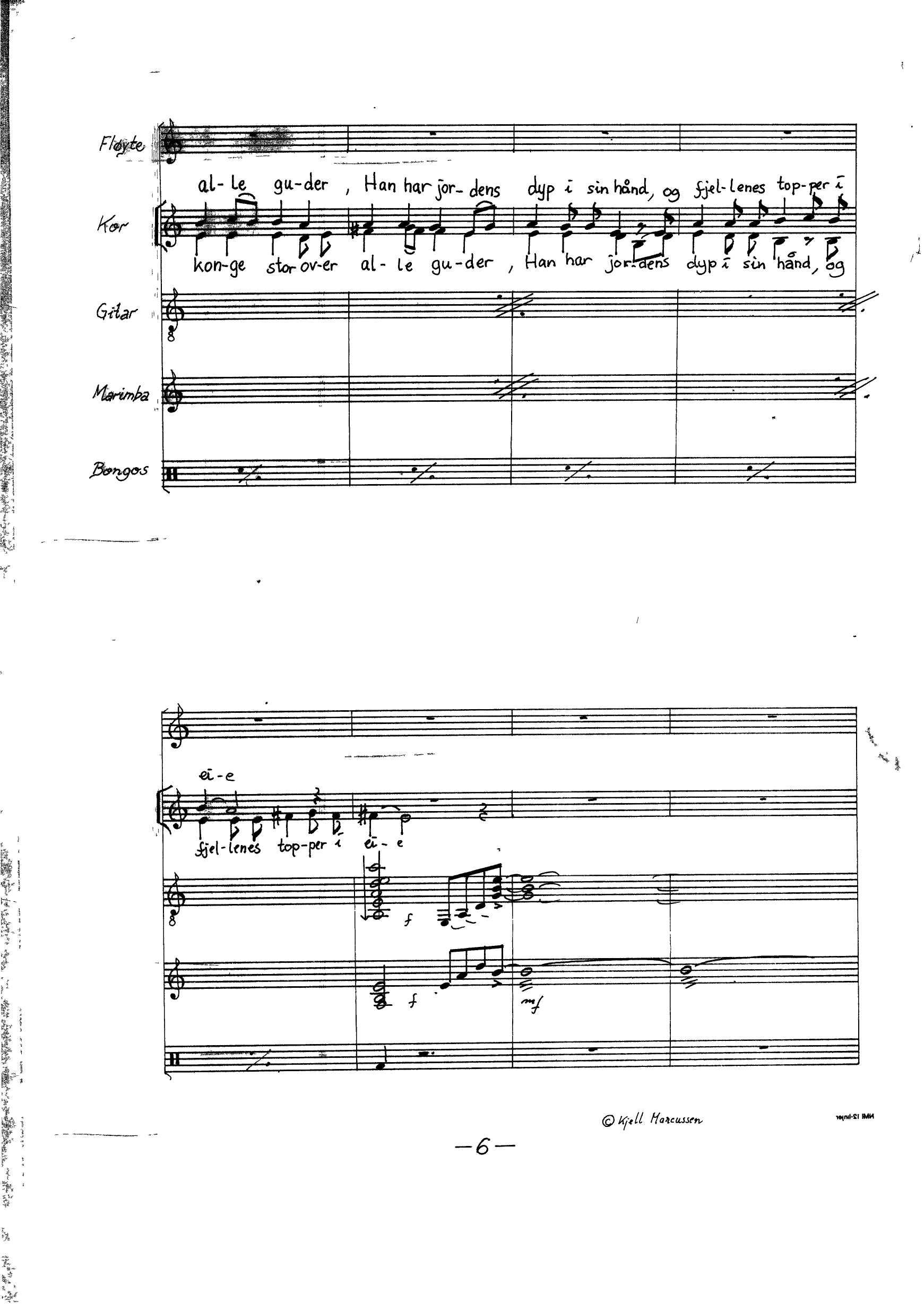 Kom la oss juble for Herren! - For fløyte, barnekor, gitar og to slagverkere - Image 8