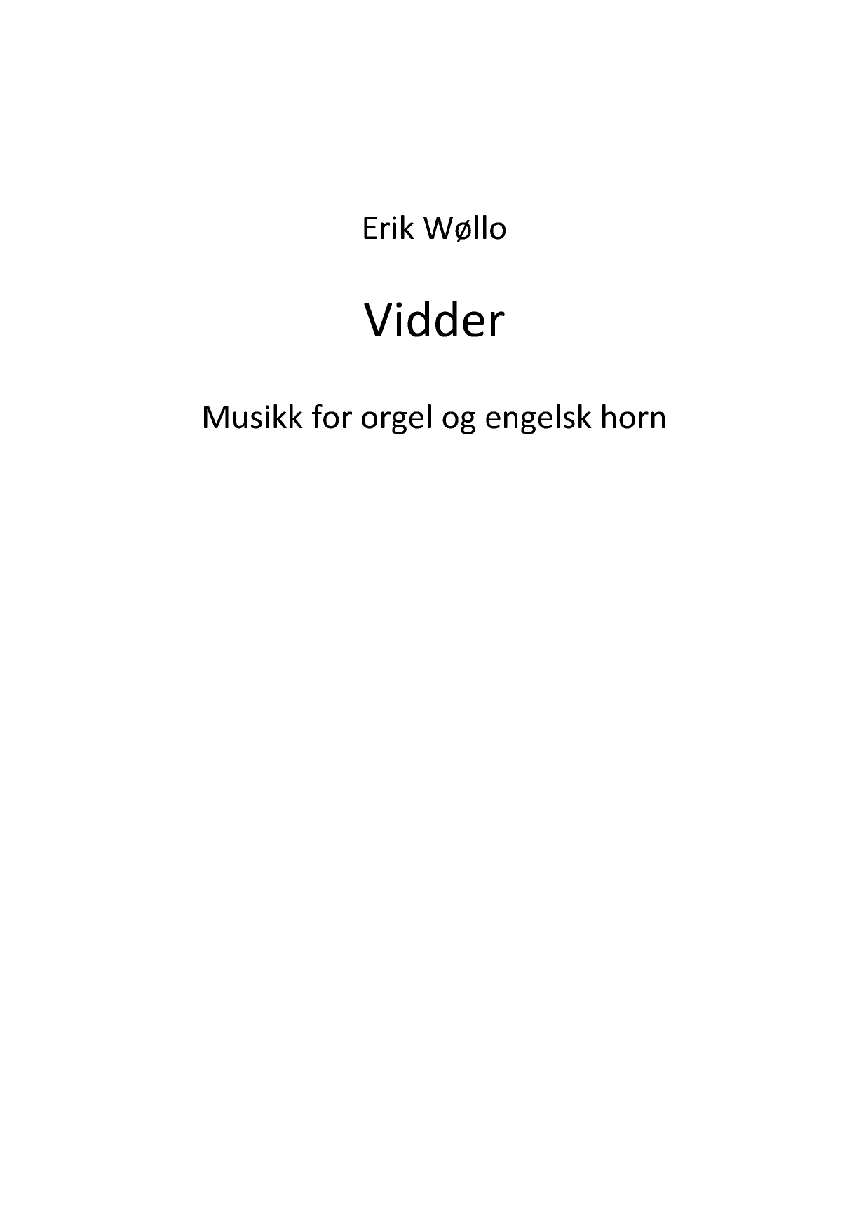 Vidder - Musikk for Orgel og Engelsk Horn - Bilde 3