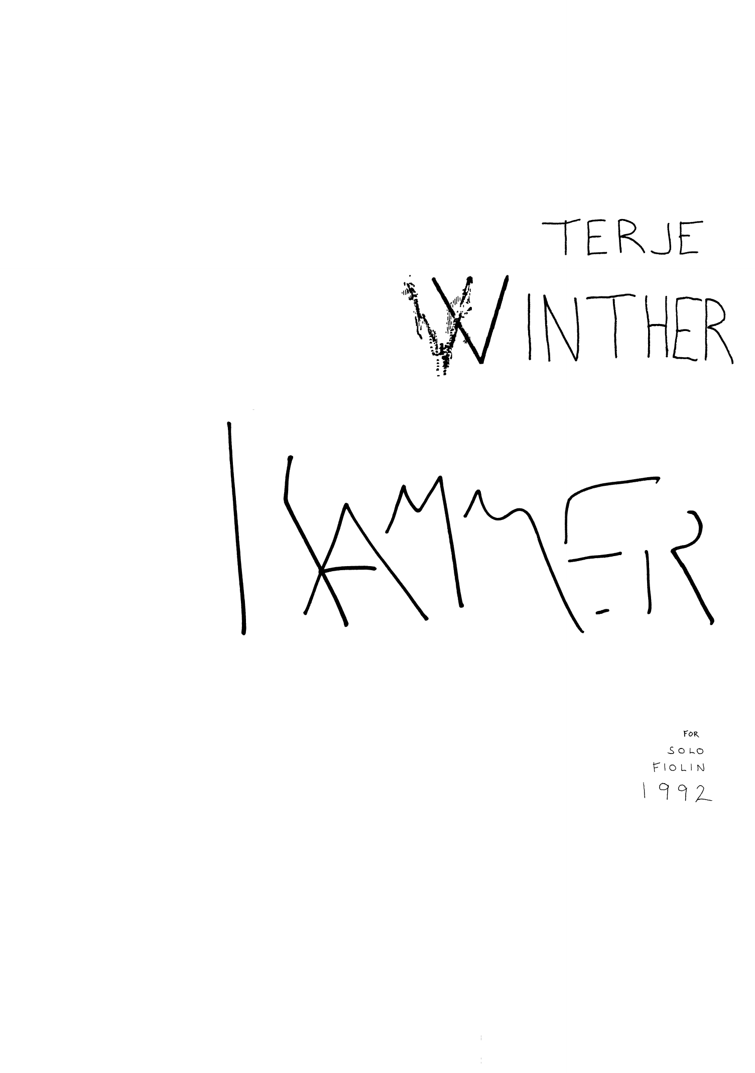 Kammer for solo fiolin