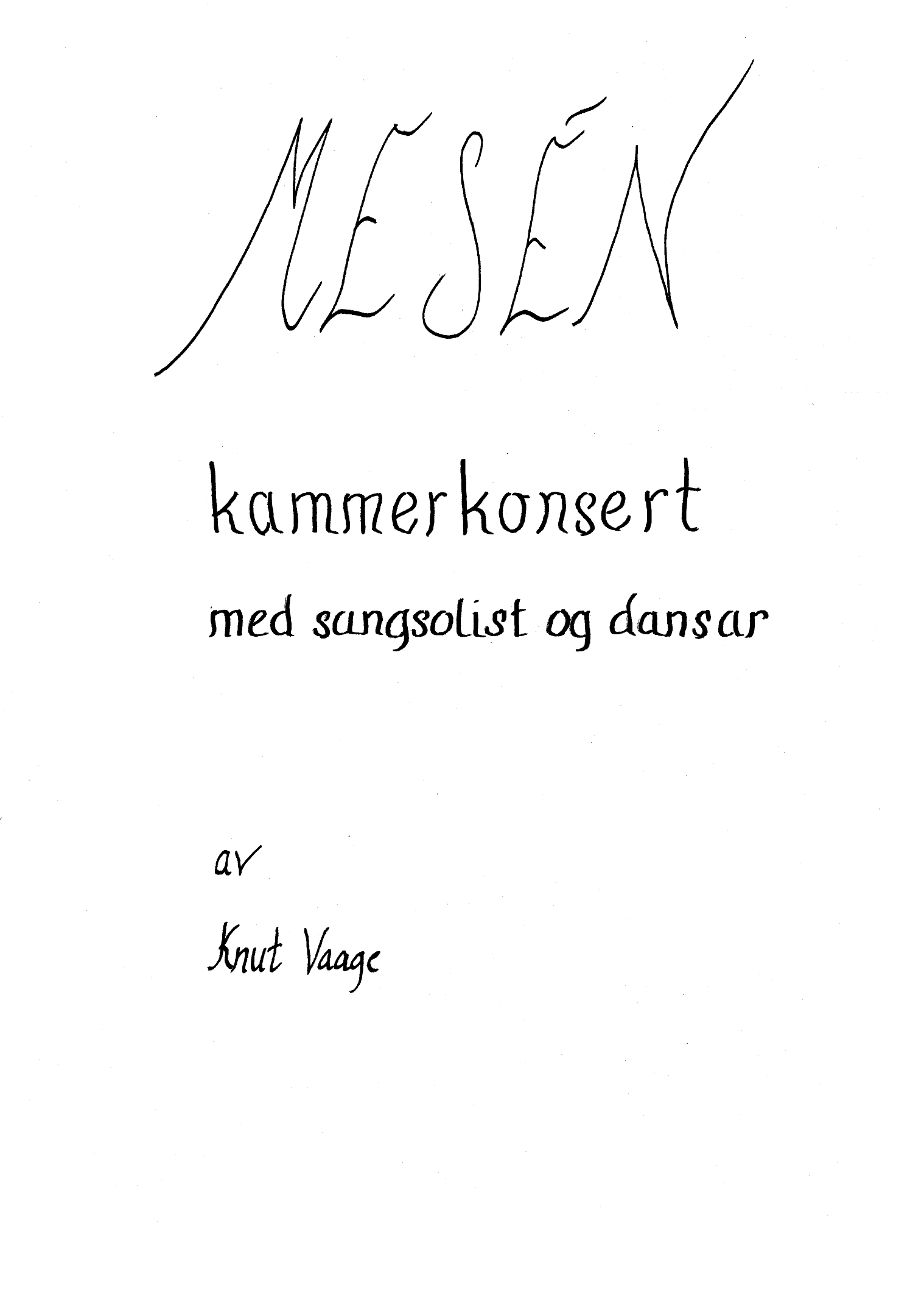 Mesén - Kammerkonsert med sangsolist og dansar