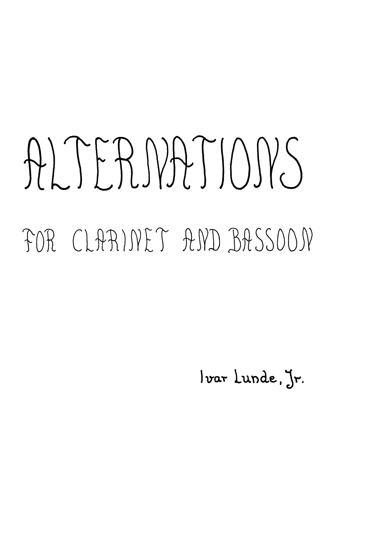 Alternations for Clarinet and Bassoon, op. 91