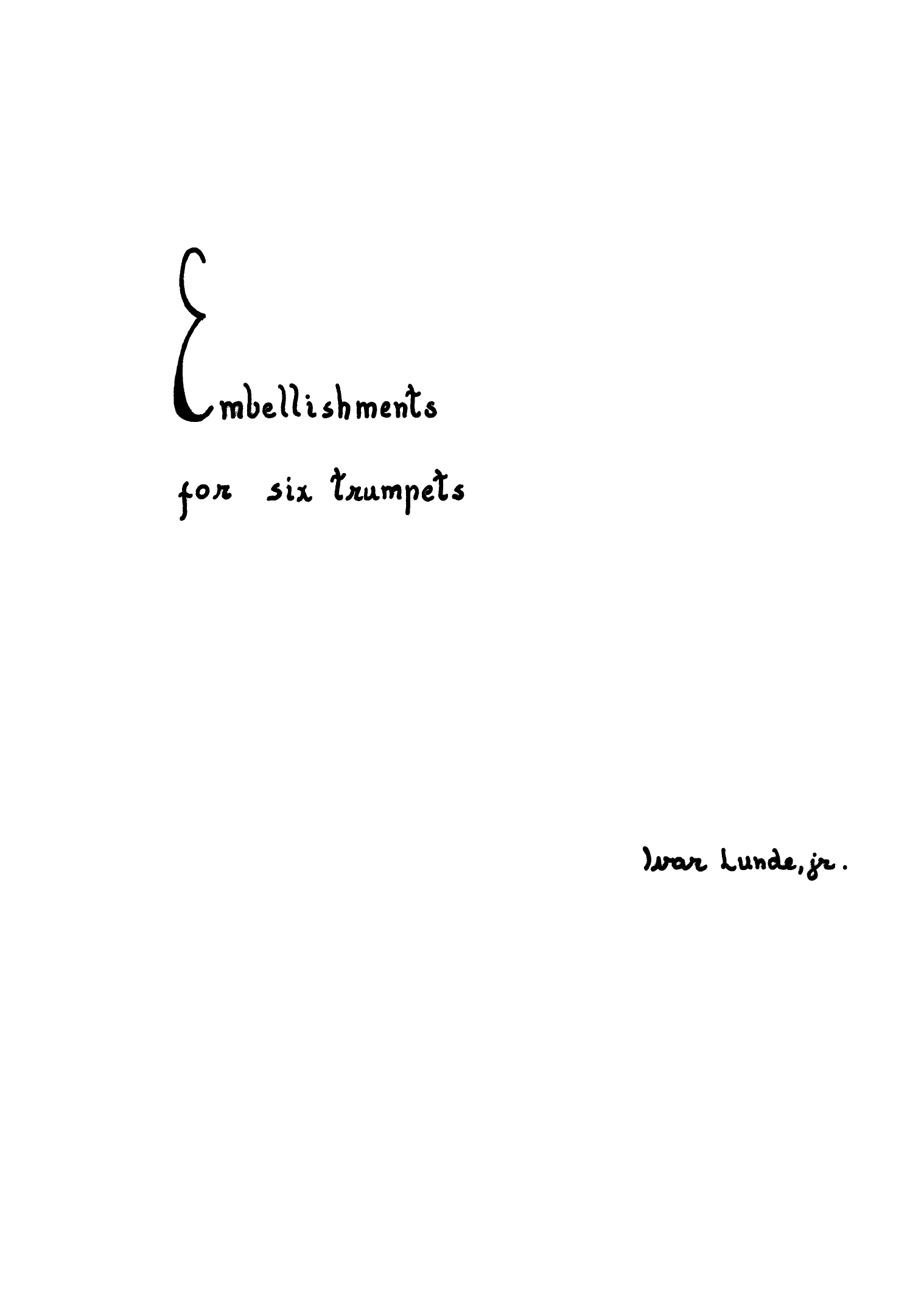 Embellishments for Six Trumpets, Op. 60 No. 2