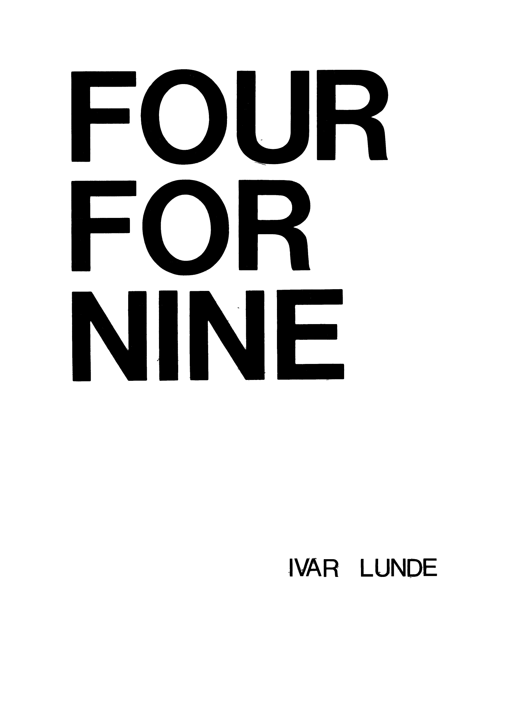Four for Nine, op. 35